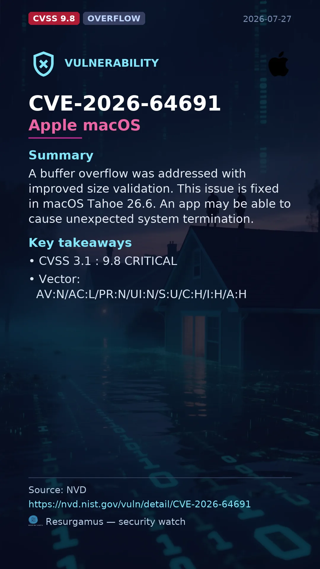 CVE-2026-64691 Apple macOS Vulnerability