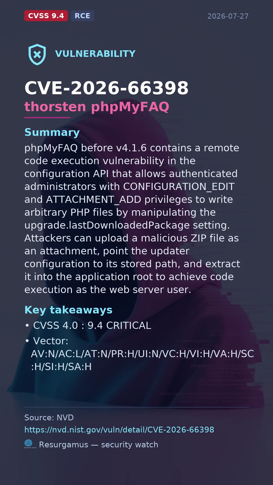 CVE-2026-66398 thorsten phpMyFAQ Vulnerability