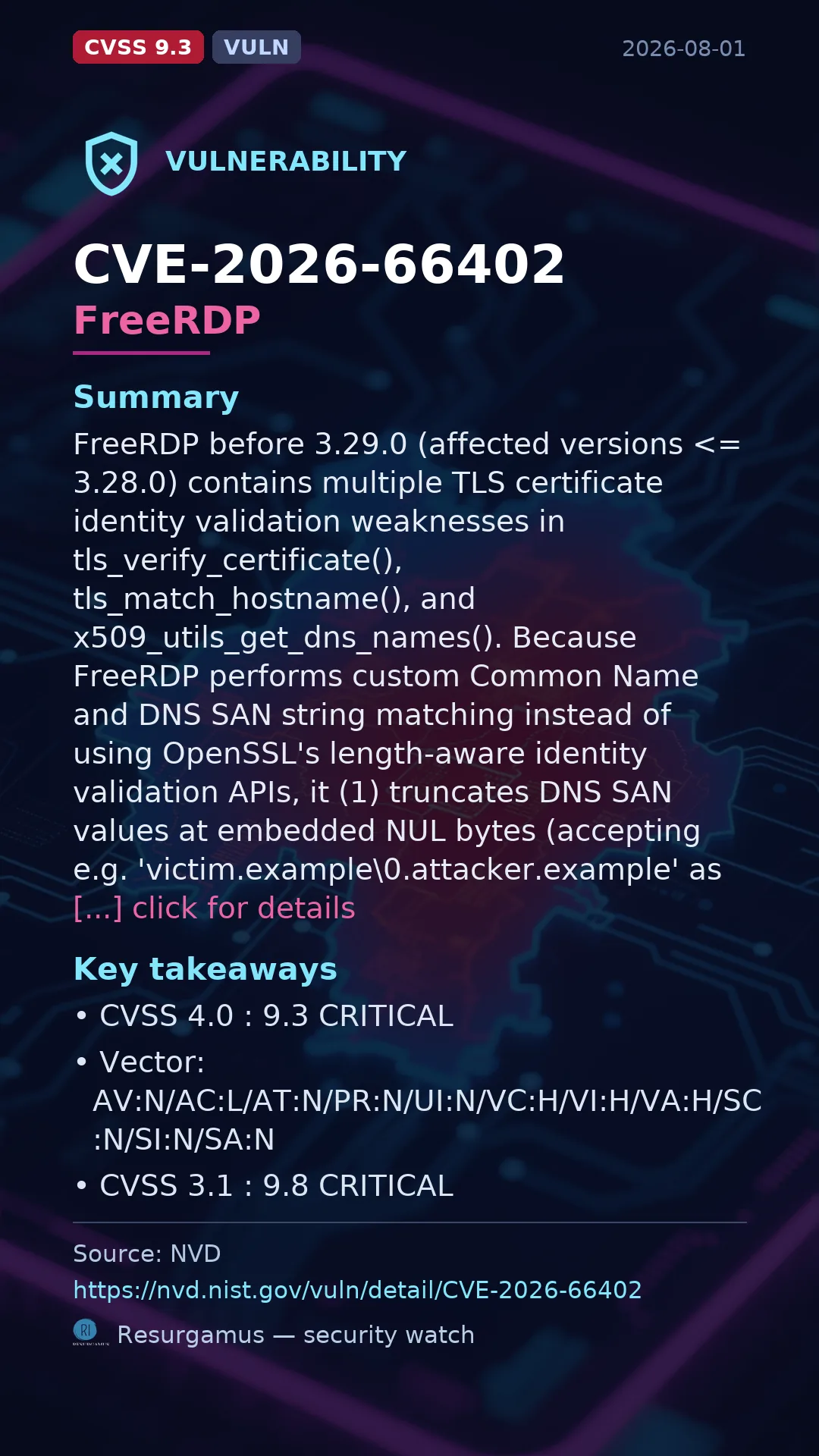 CVE-2026-66402 FreeRDP Vulnerability