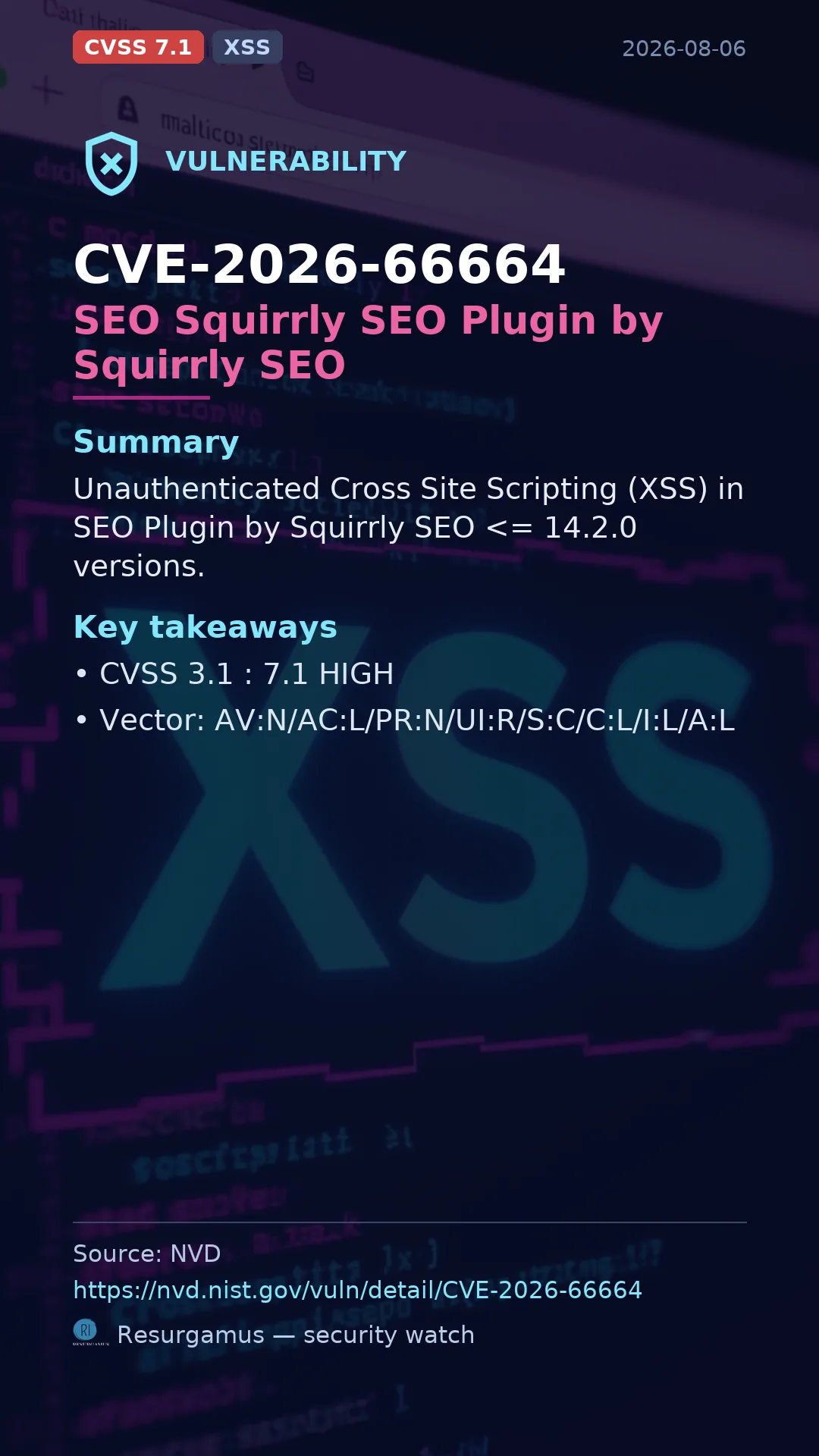 CVE-2026-66664 SEO Squirrly SEO Plugin by Squirrly SEO Vulnerability
