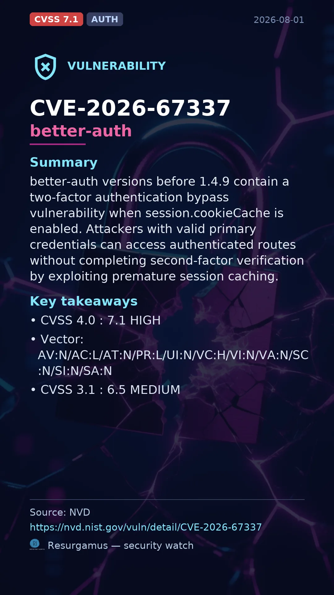 CVE-2026-67337 better-auth Vulnerability