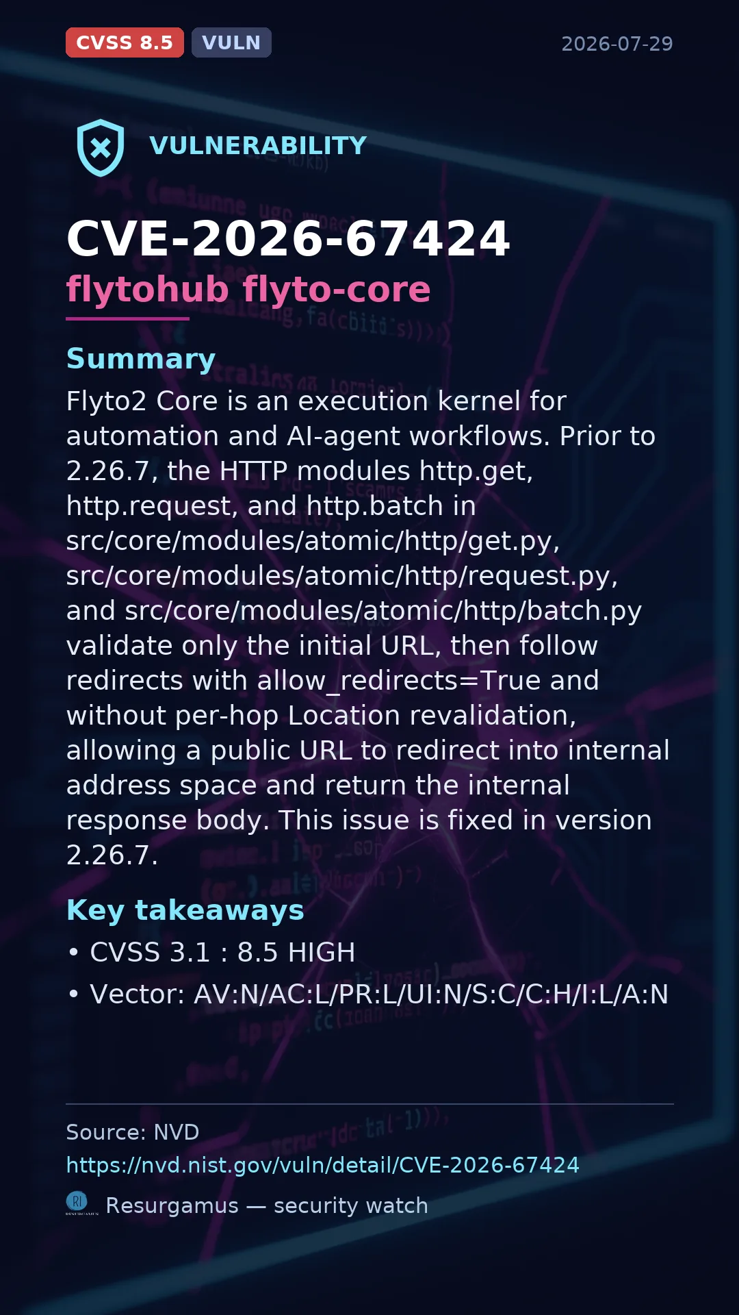 CVE-2026-67424 flytohub flyto-core Vulnerability
