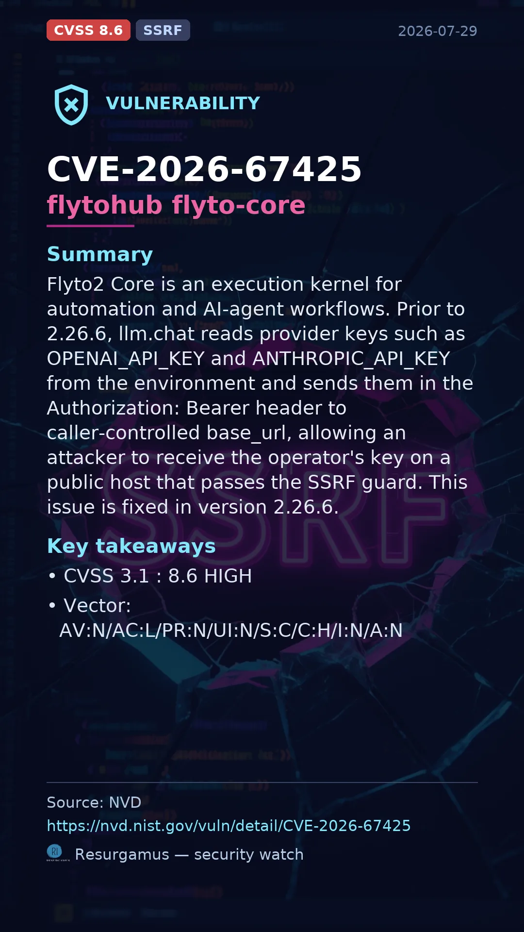 CVE-2026-67425 flytohub flyto-core Vulnerability