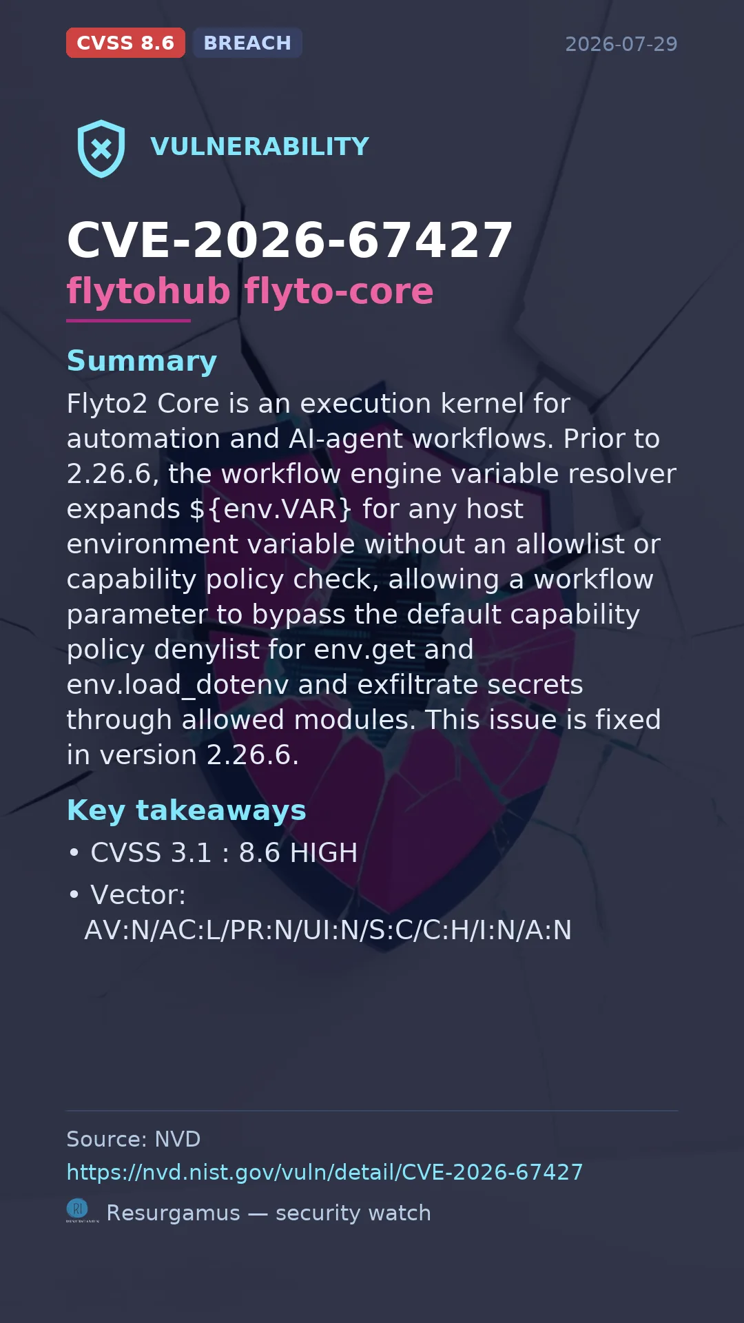 CVE-2026-67427 flytohub flyto-core Vulnerability