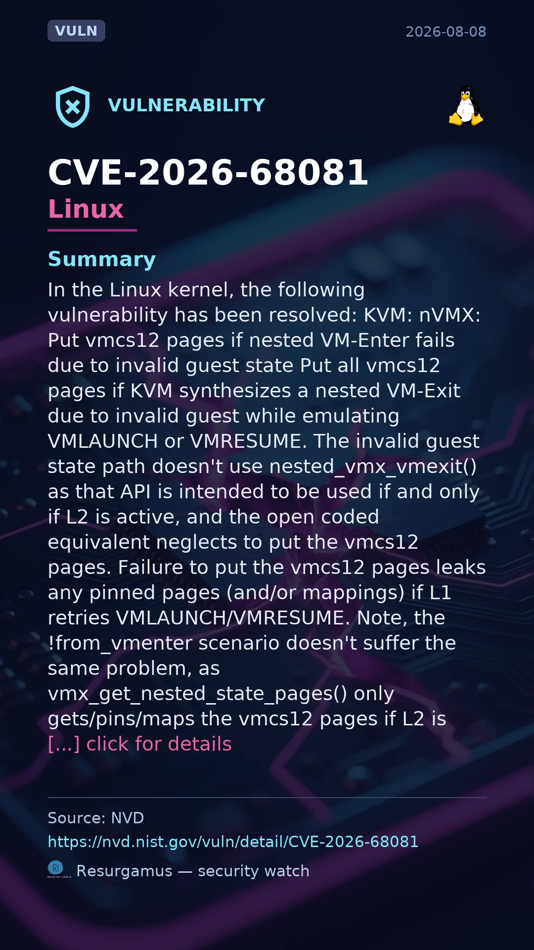 CVE-2026-68081 Linux Vulnerability