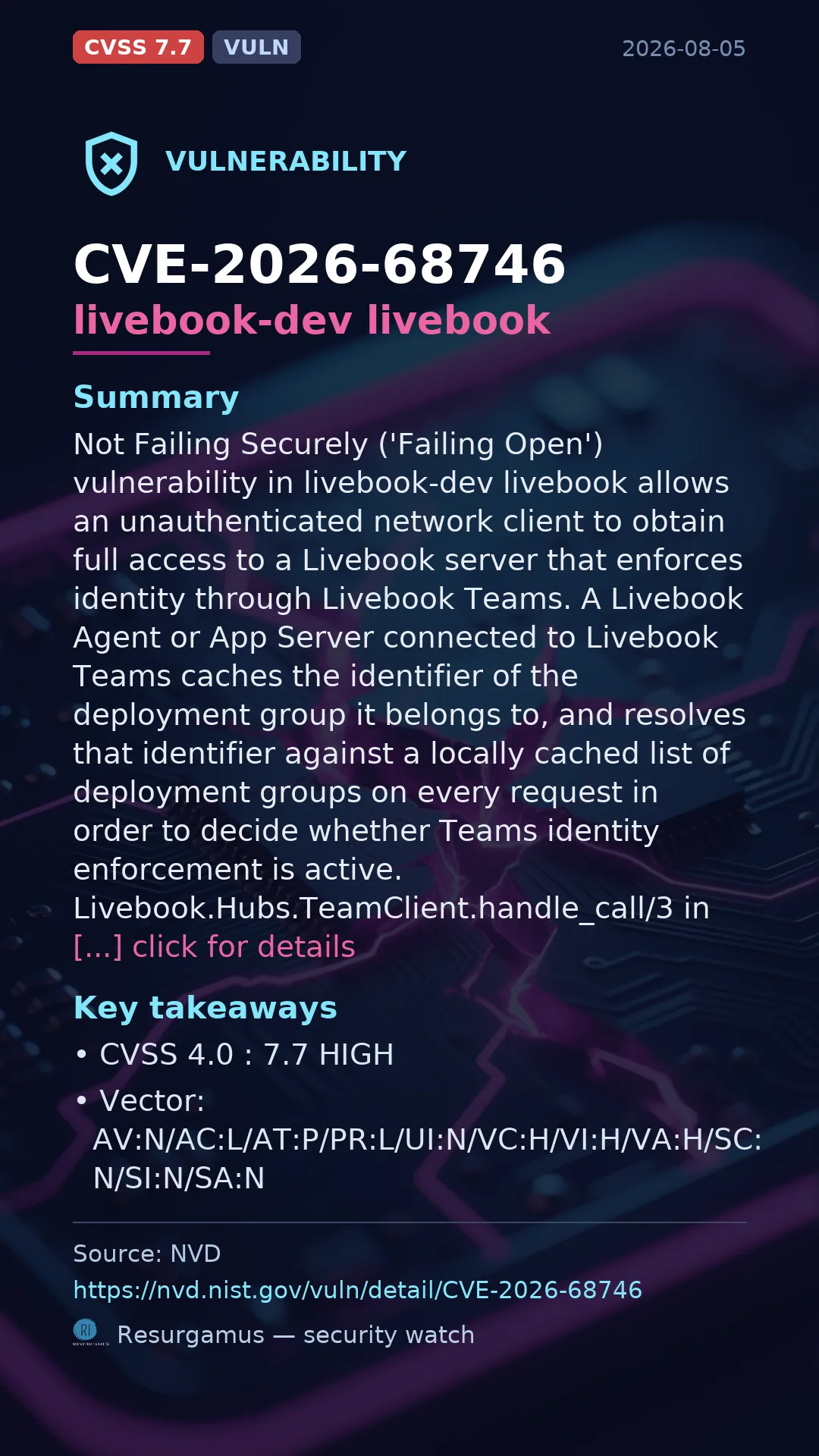 CVE-2026-68746 livebook-dev livebook Vulnerability