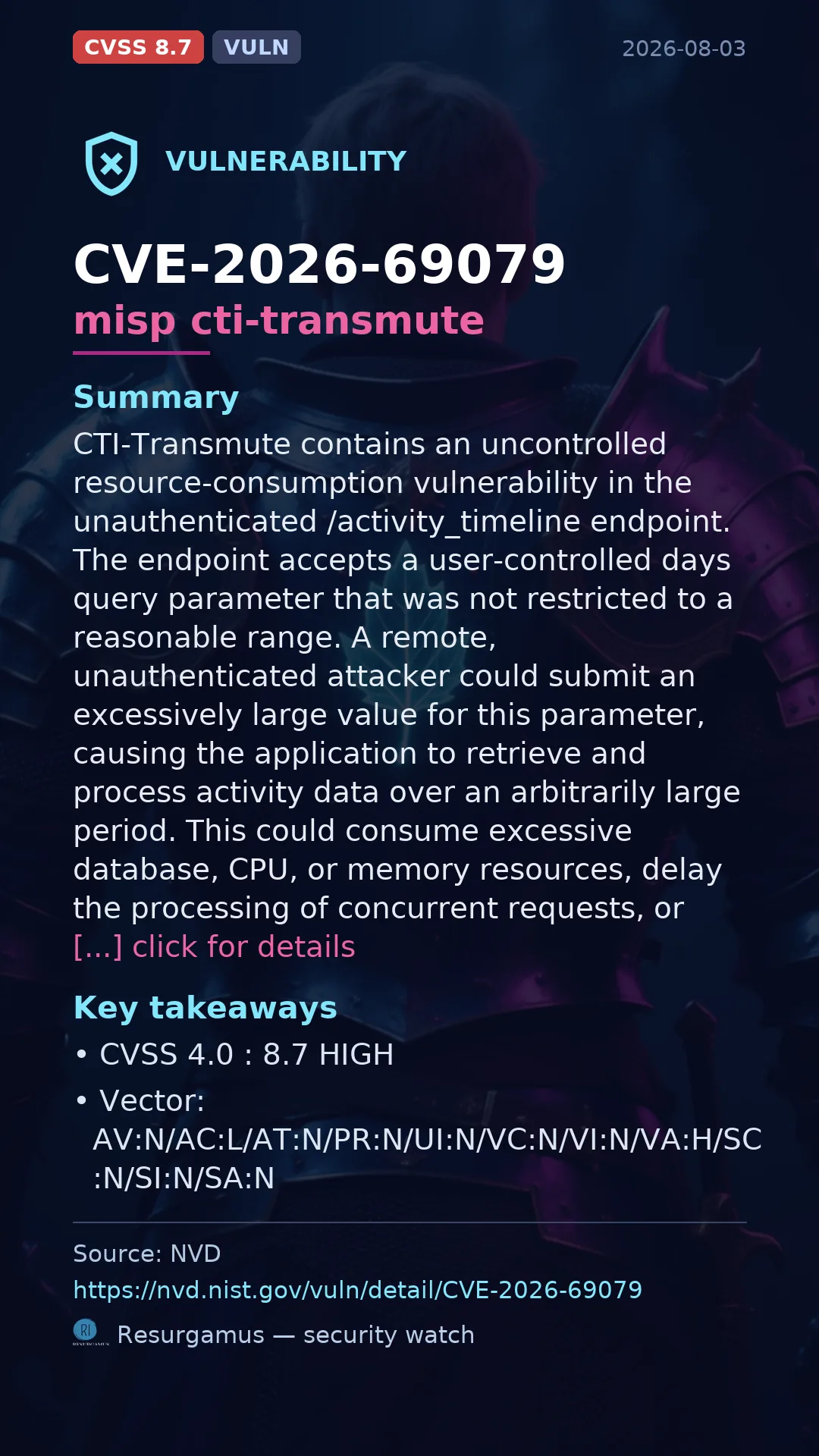CVE-2026-69079 misp cti-transmute Vulnerability