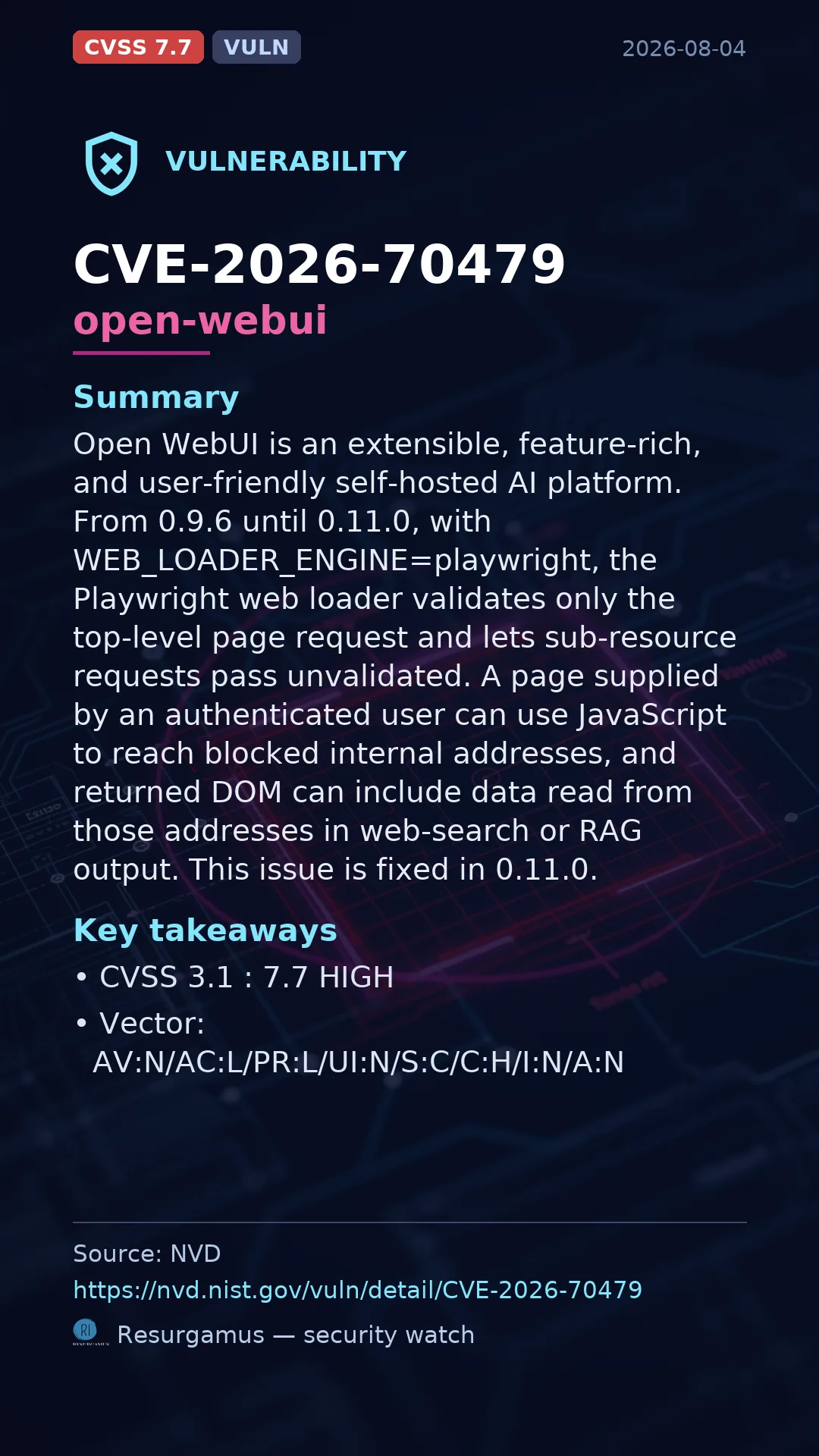 CVE-2026-70479 open-webui Vulnerability