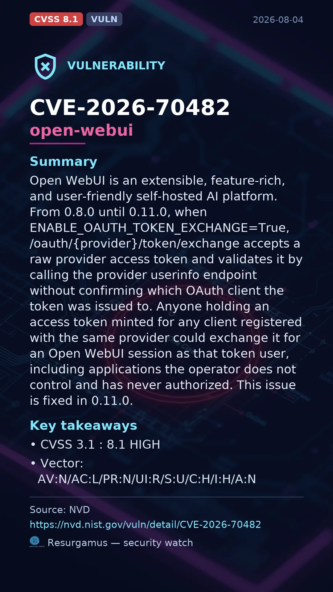 CVE-2026-70482 open-webui Vulnerability
