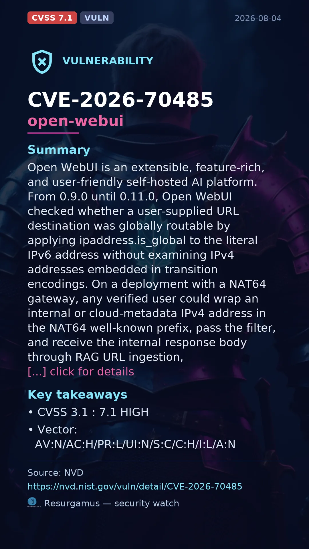 CVE-2026-70485 open-webui Vulnerability