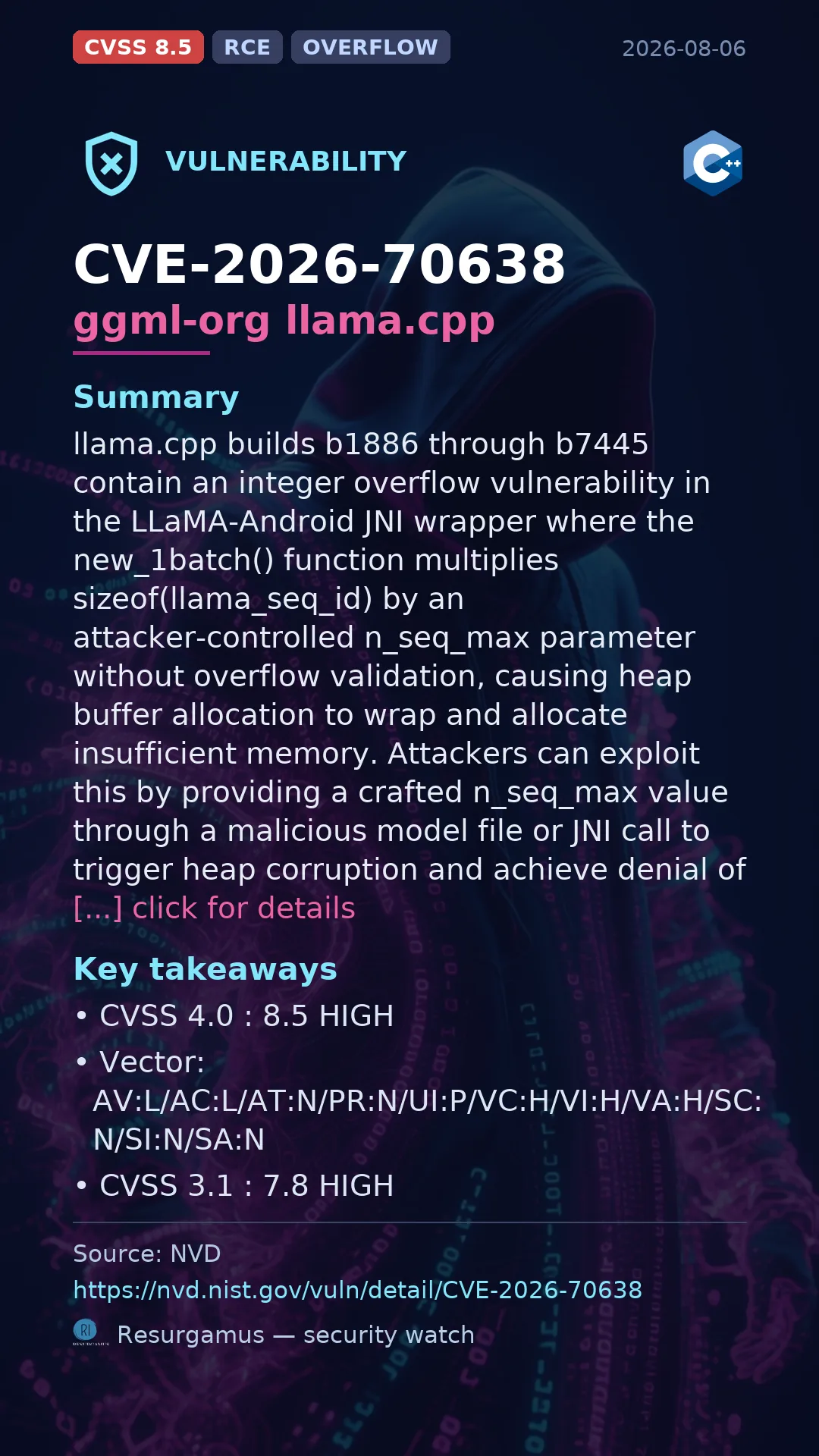 CVE-2026-70638 ggml-org llama.cpp Vulnerability
