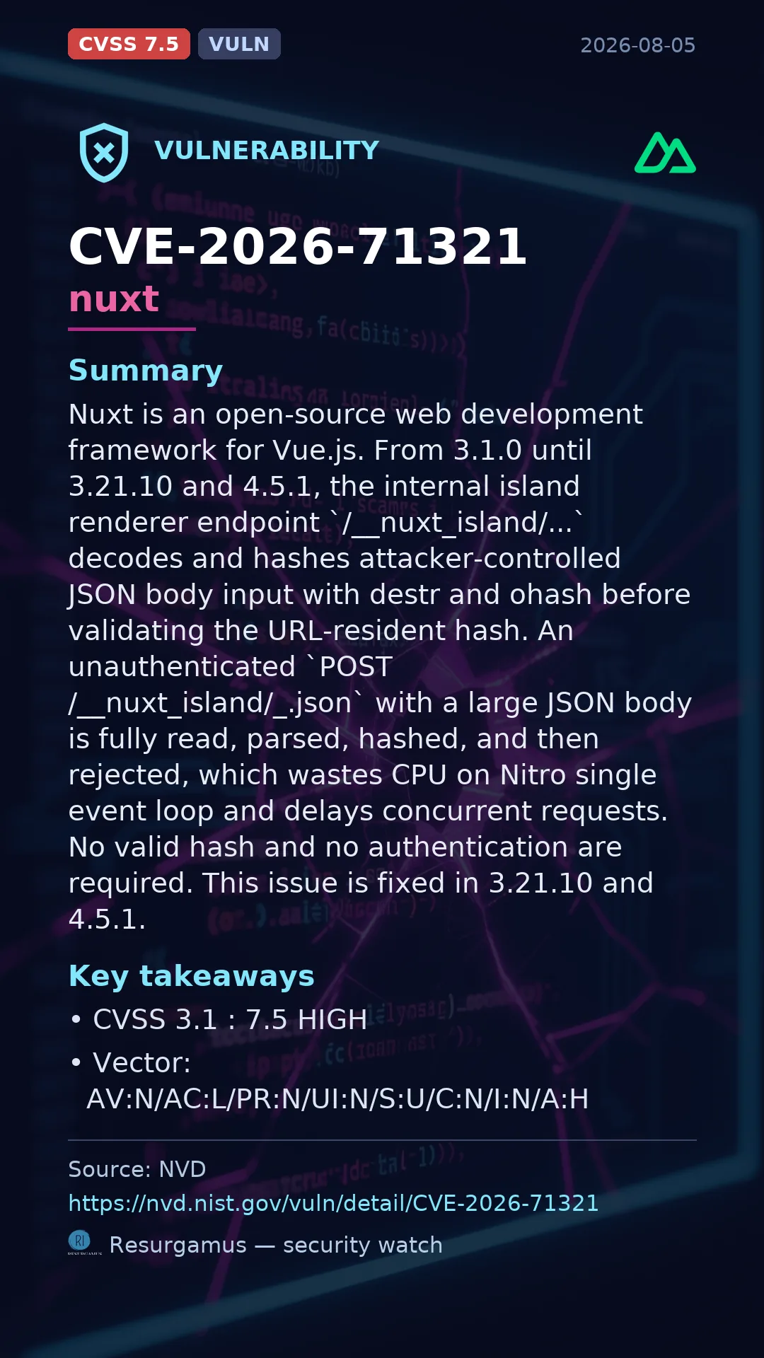 CVE-2026-71321 nuxt Vulnerability