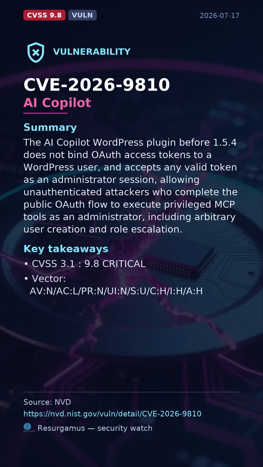 CVE-2026-9810 AI Copilot Vulnerability