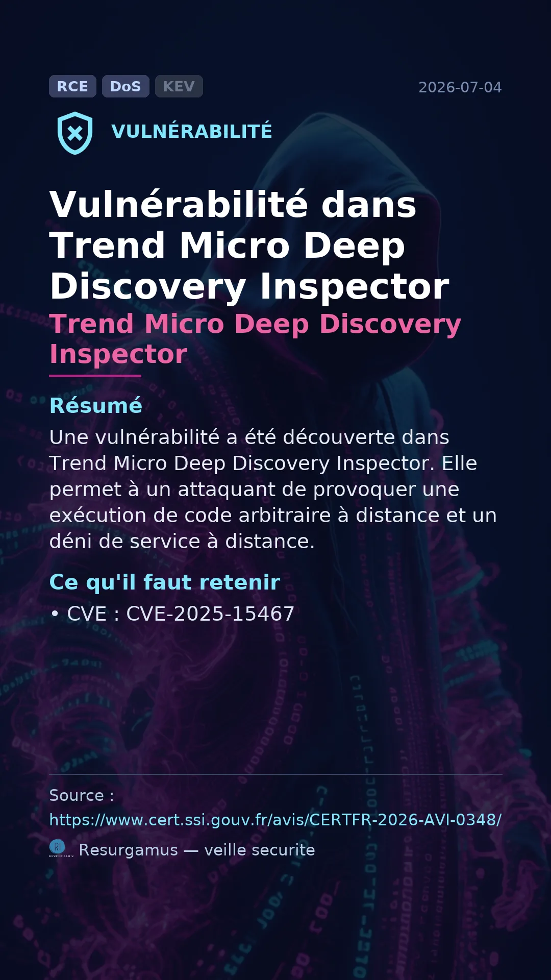 CVE-2025-15467 Trend Micro Deep Discovery Inspector Vulnerability