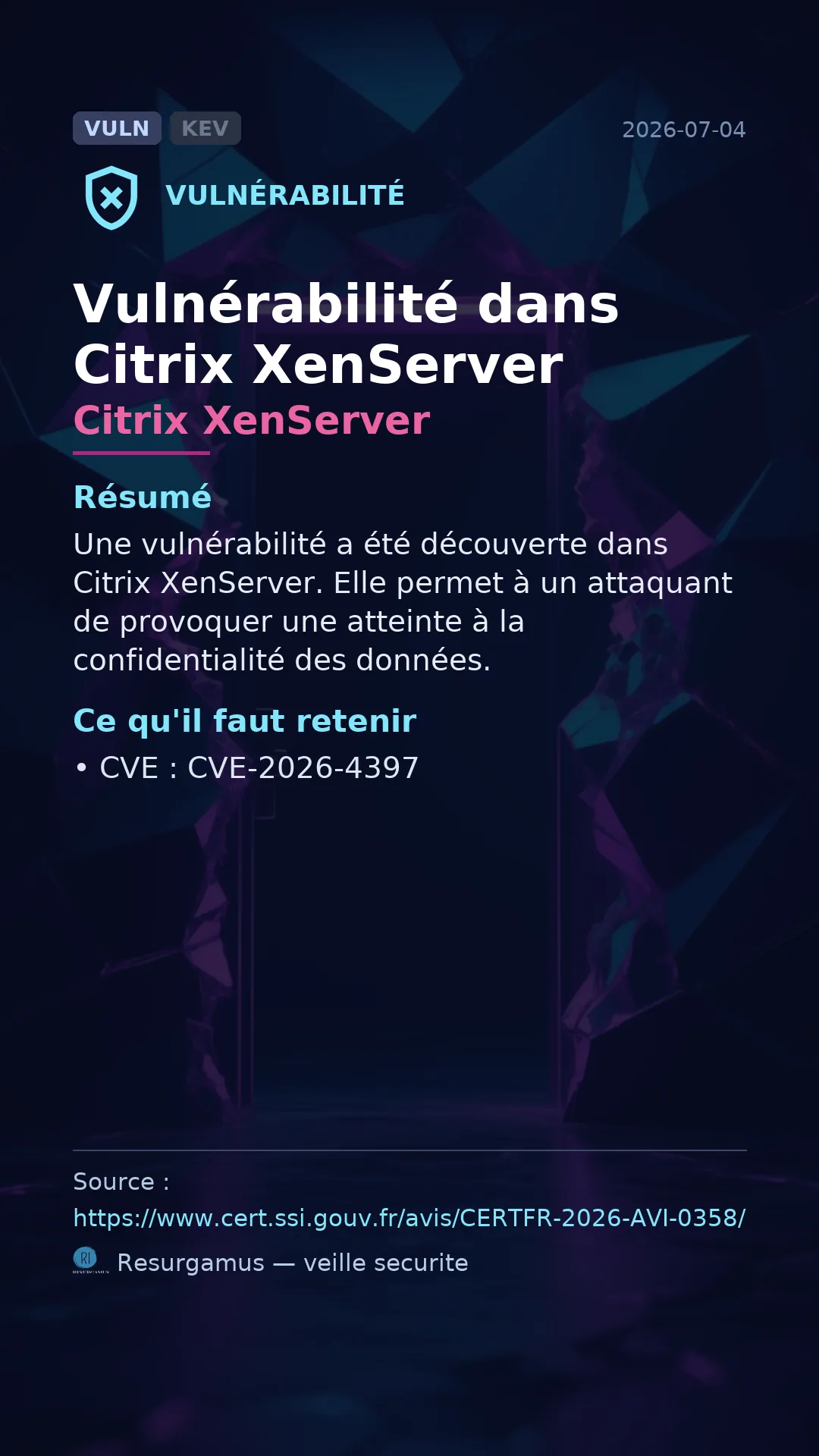 CVE-2026-4397 Citrix XenServer Vulnerability