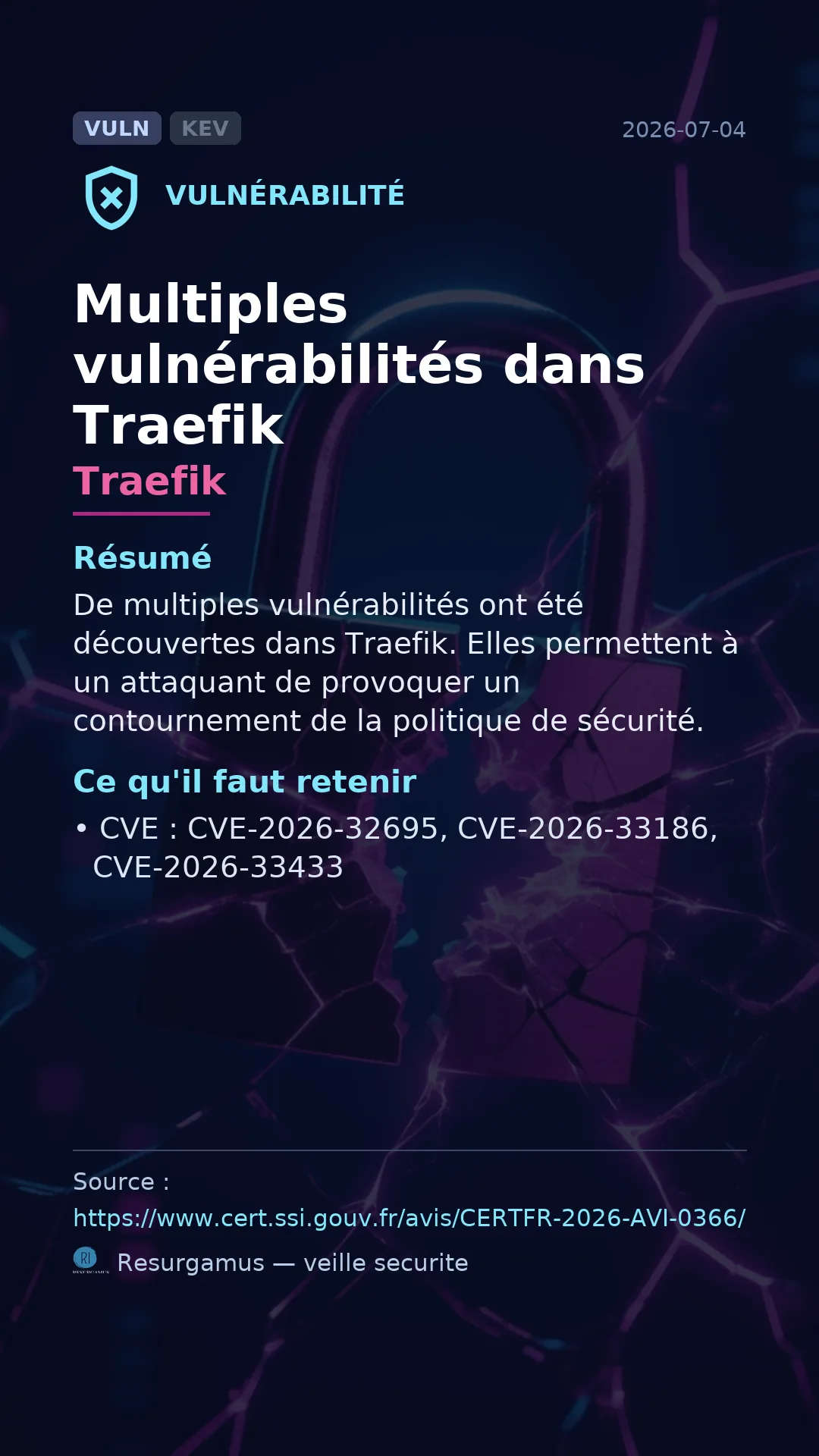 CVE-2026-32695 Traefik Vulnerability