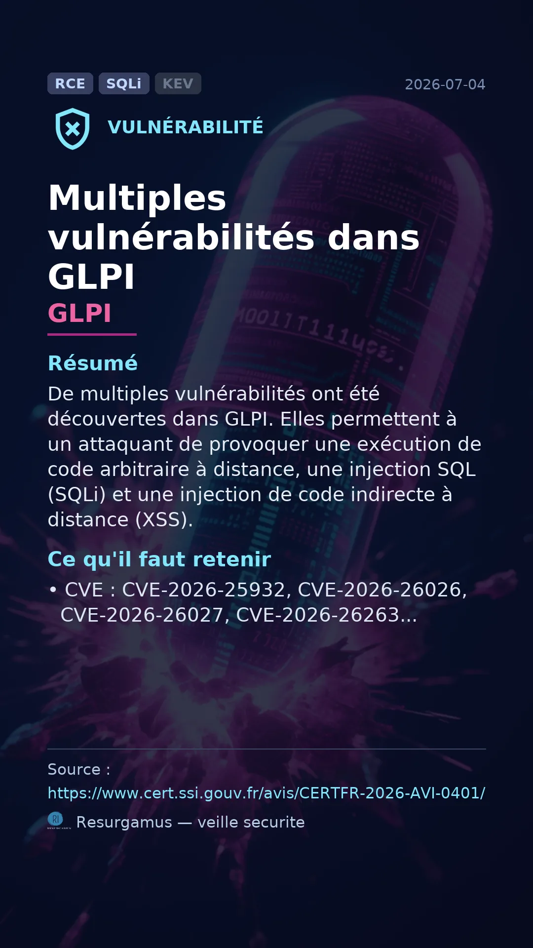 CVE-2026-25932 GLPI Vulnerability