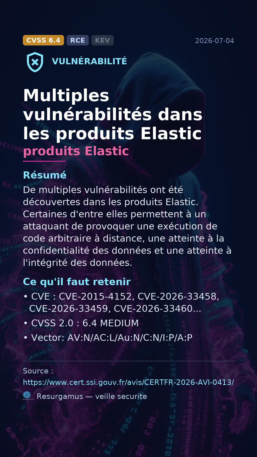 CVE-2015-4152 produits Elastic Vulnerability