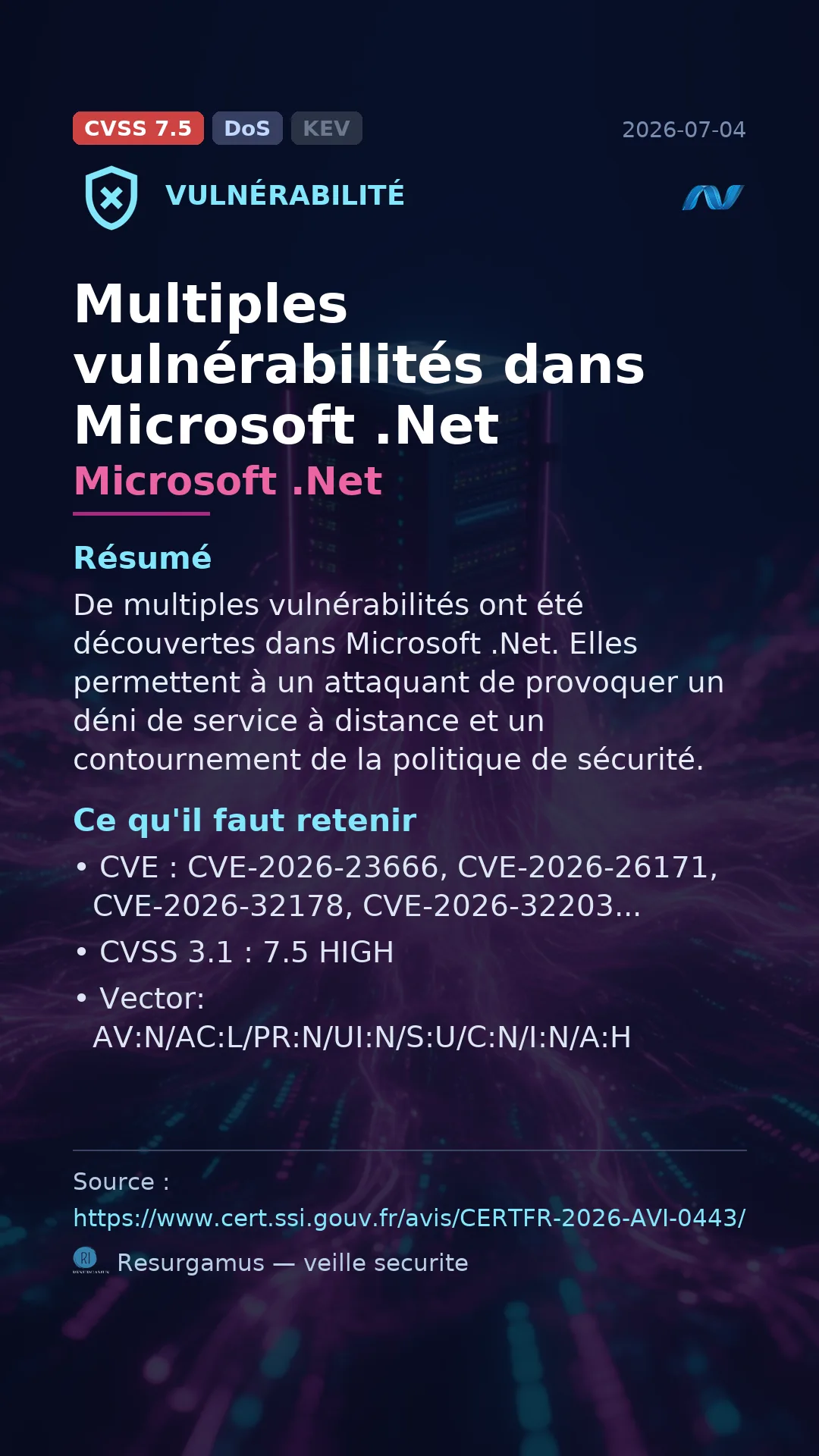 CVE-2026-23666 Microsoft .Net Vulnerability