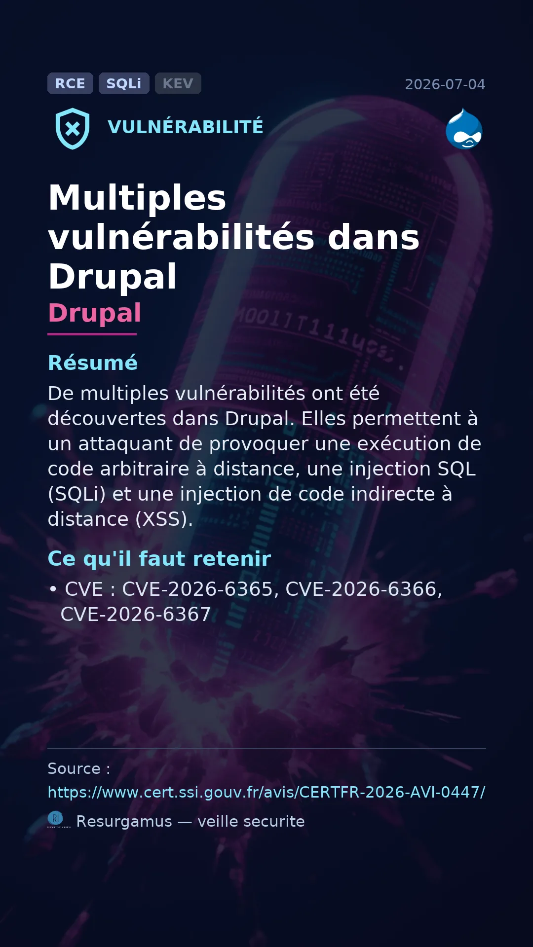 CVE-2026-6365 Drupal Vulnerability