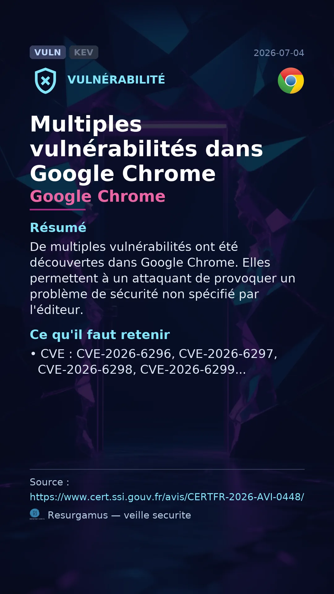 CVE-2026-6296 Google Chrome Vulnerability