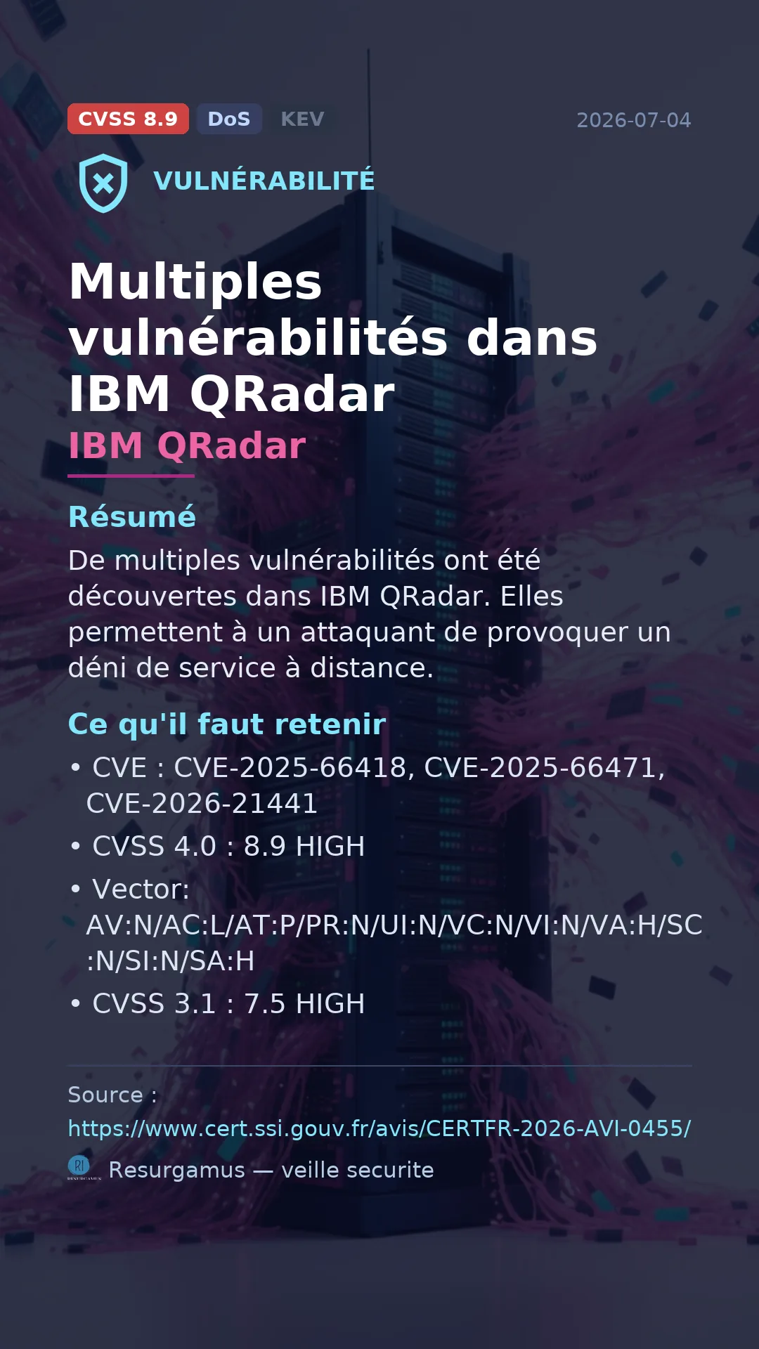 CVE-2025-66418 IBM QRadar Vulnerability