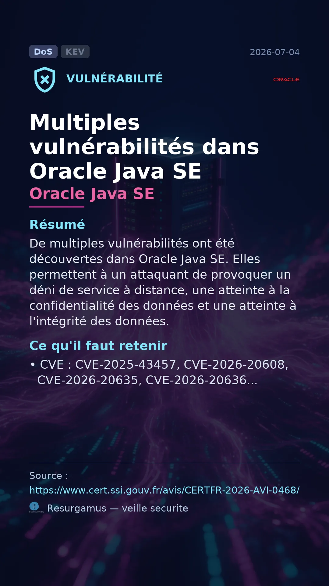 CVE-2025-43457 Oracle Java SE Vulnerability