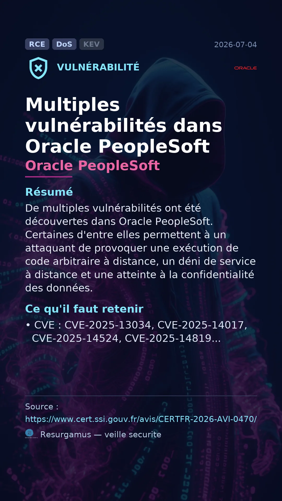 CVE-2025-13034 Oracle PeopleSoft Vulnerability