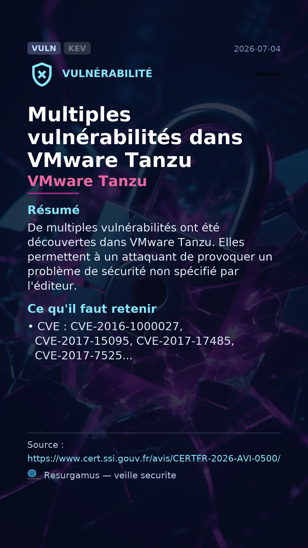 CVE-2016-1000027 VMware Tanzu Vulnerability