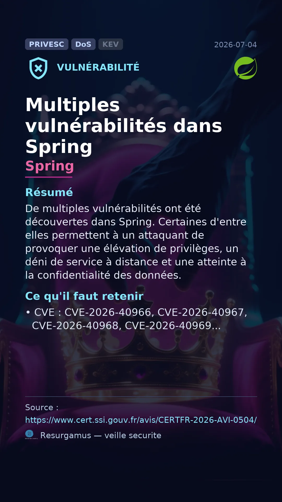 CVE-2026-40966 Spring Vulnerability