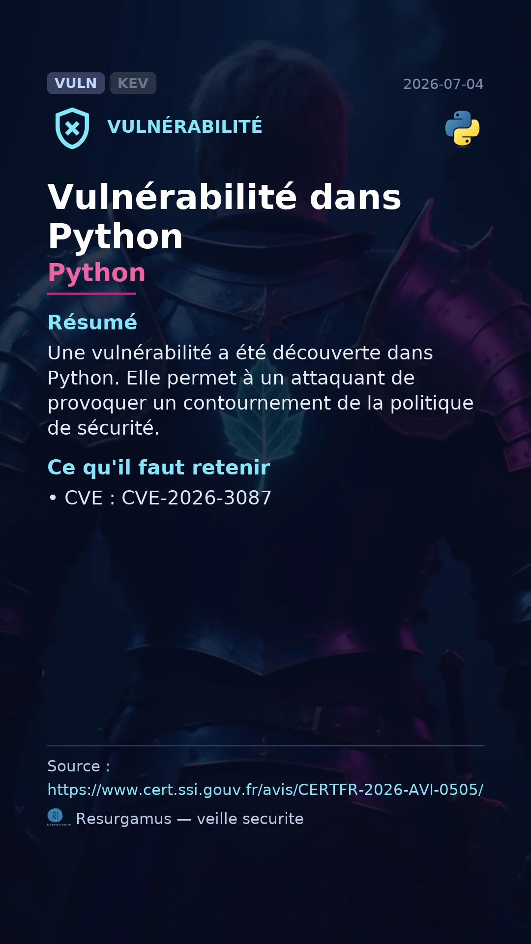 CVE-2026-3087 Python Vulnerability