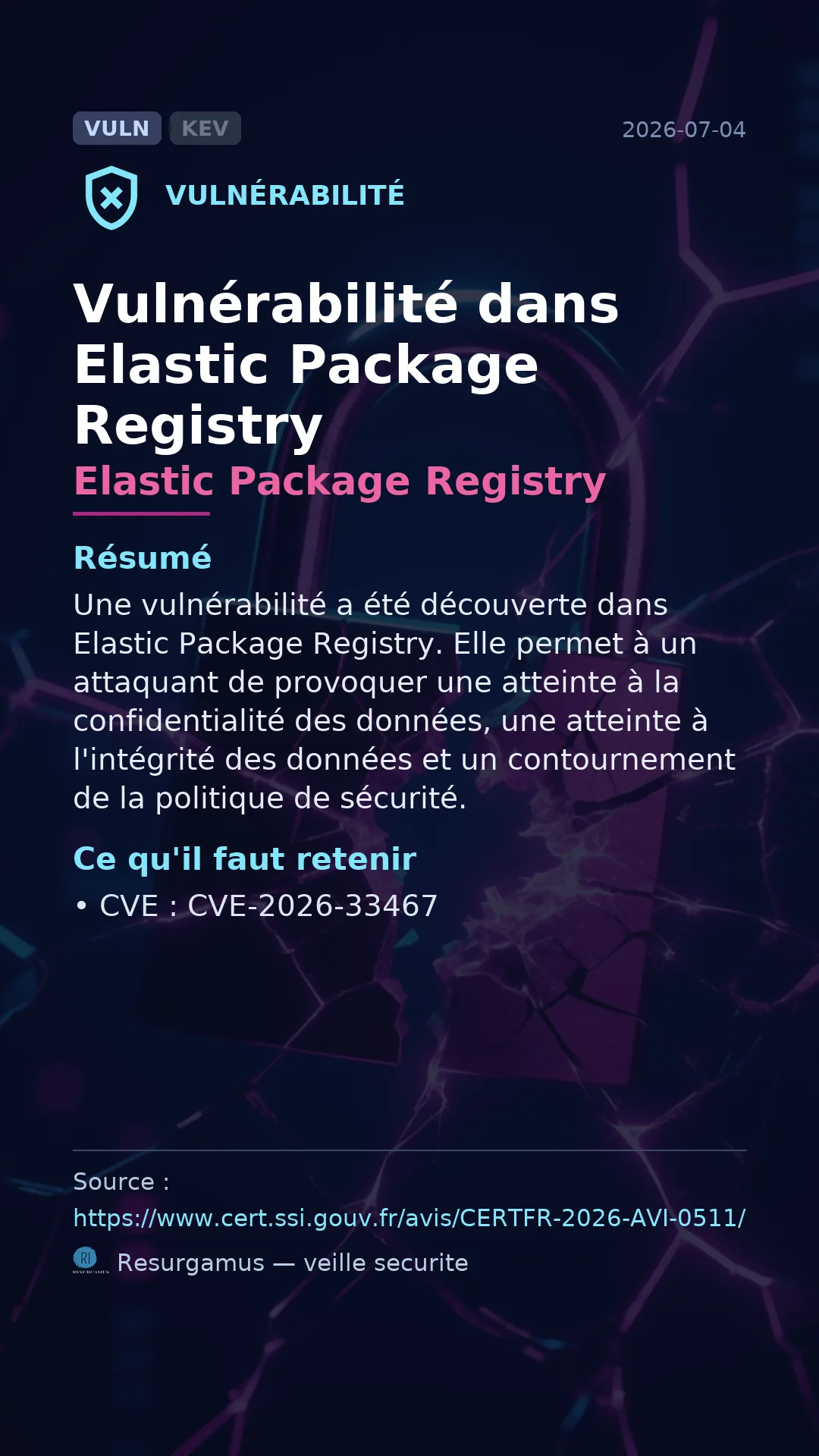 CVE-2026-33467 Elastic Package Registry Vulnerability