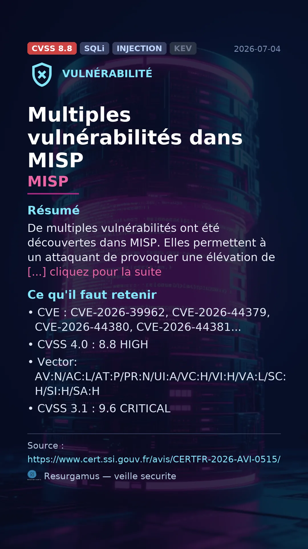 CVE-2026-39962 MISP Vulnerability