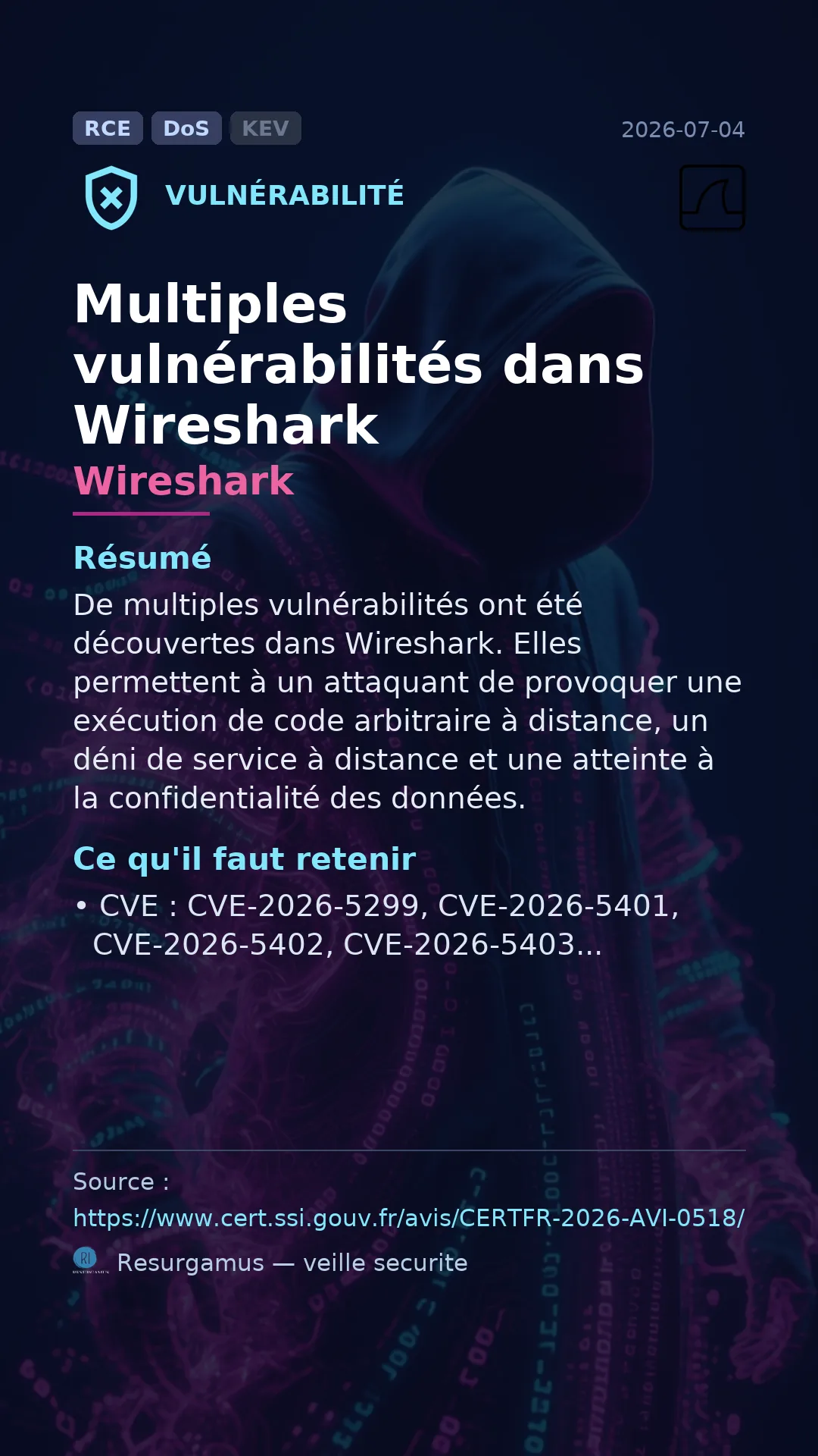 CVE-2026-5299 Wireshark Vulnerability