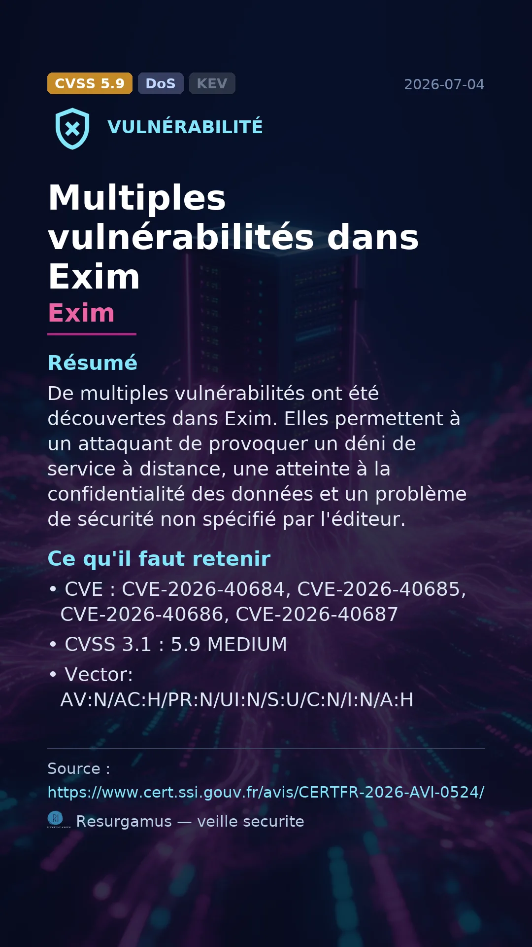 CVE-2026-40684 Exim Vulnerability
