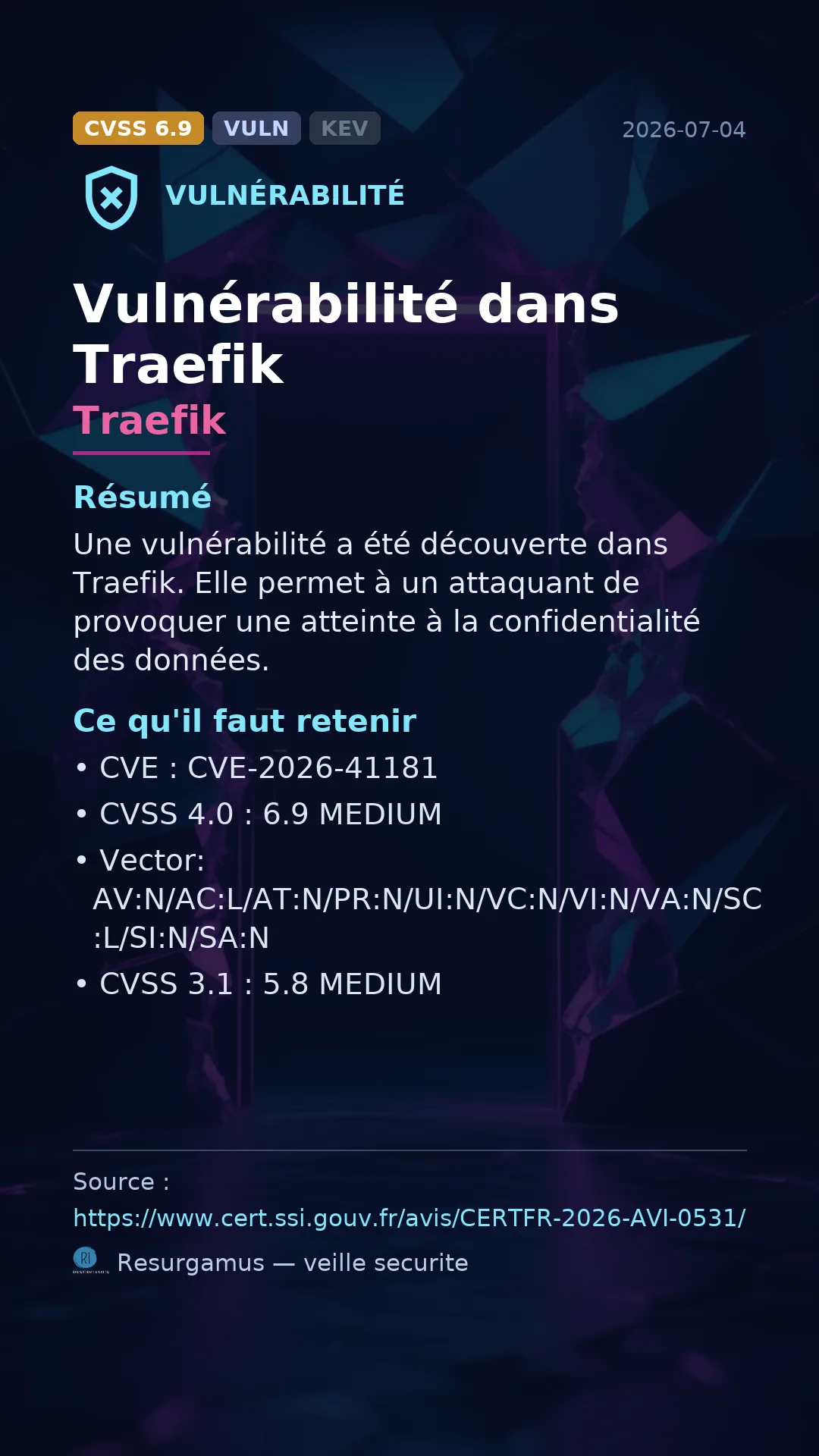 CVE-2026-41181 Traefik Vulnerability