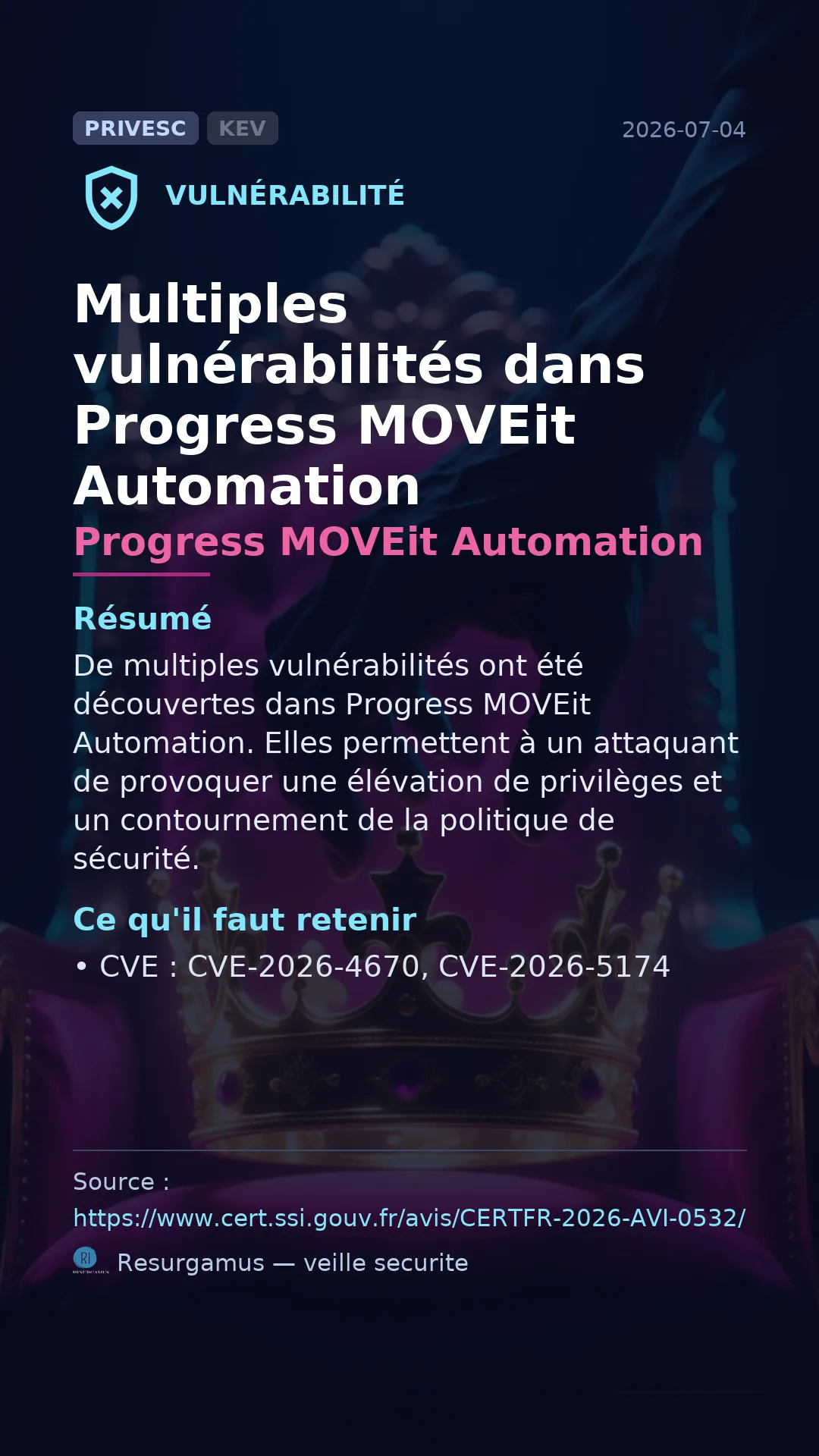 CVE-2026-4670 Progress MOVEit Automation Vulnerability