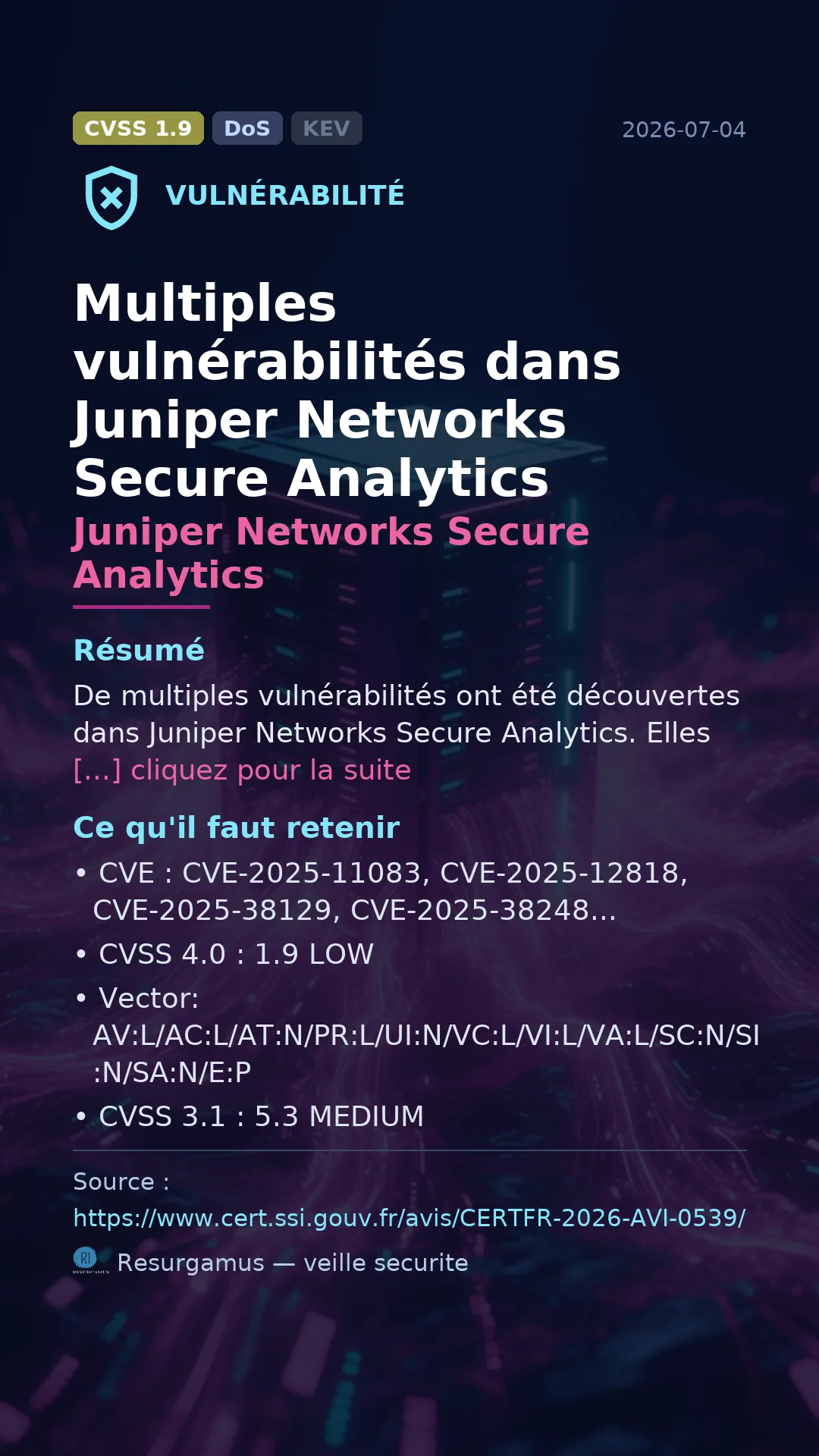 CVE-2025-11083 Juniper Networks Secure Analytics Vulnerability