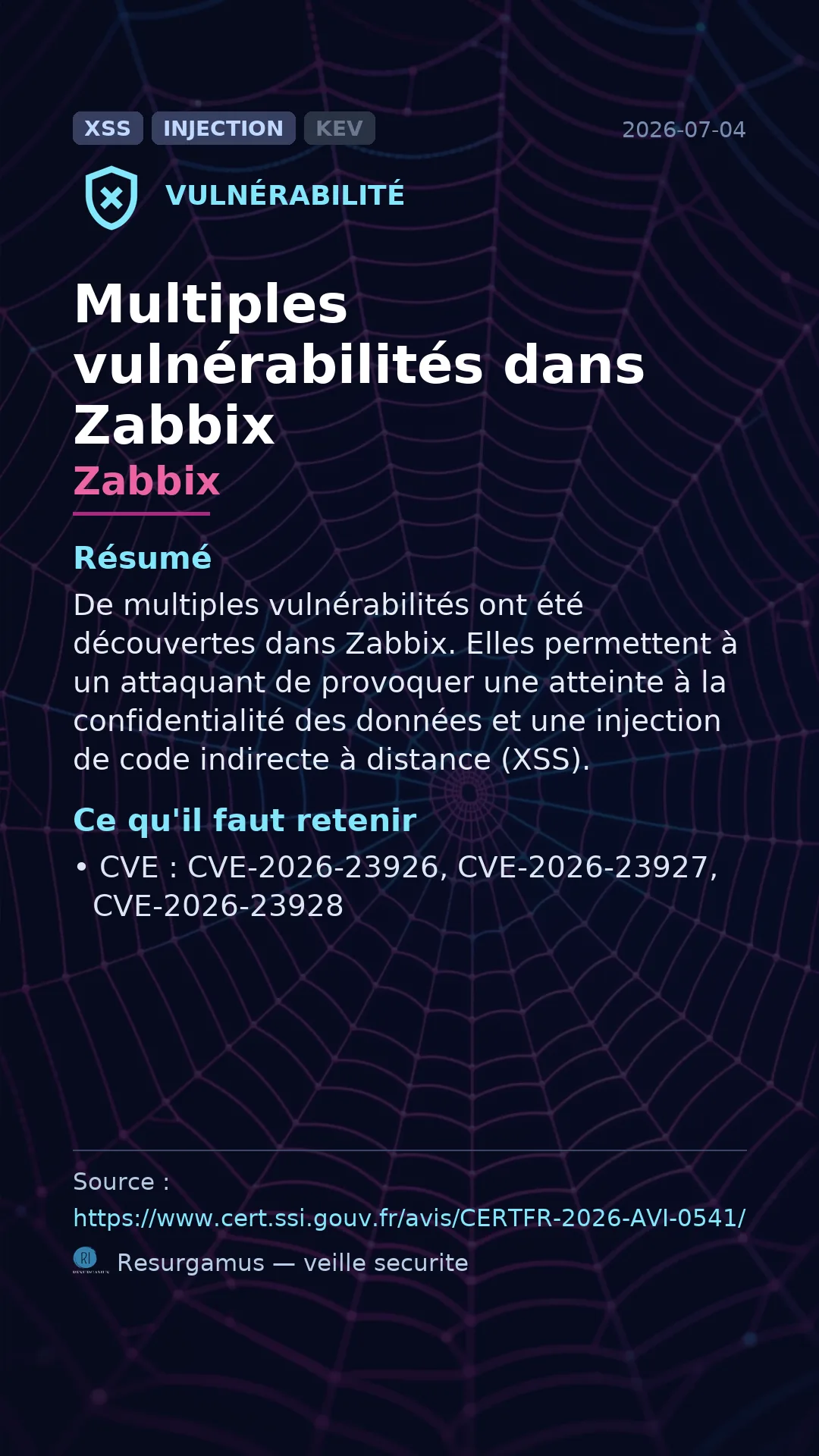 CVE-2026-23926 Zabbix Vulnerability