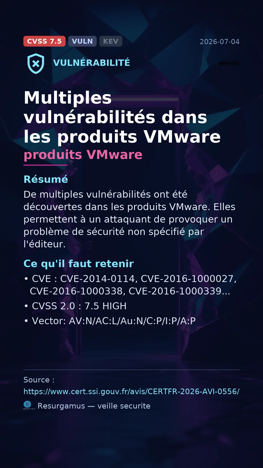 CVE-2014-0114 produits VMware Vulnerability