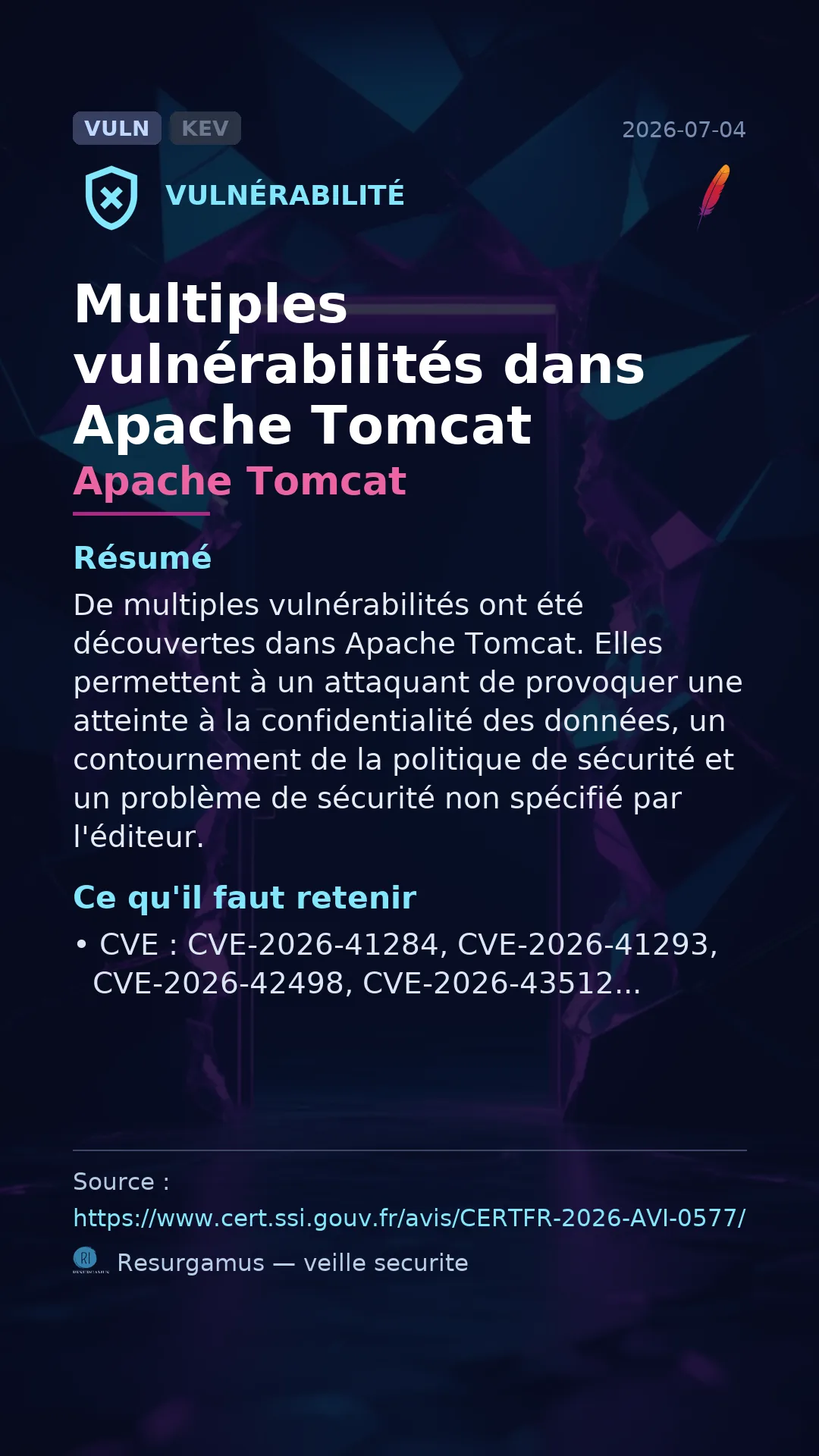 CVE-2026-41284 Apache Tomcat Vulnerability