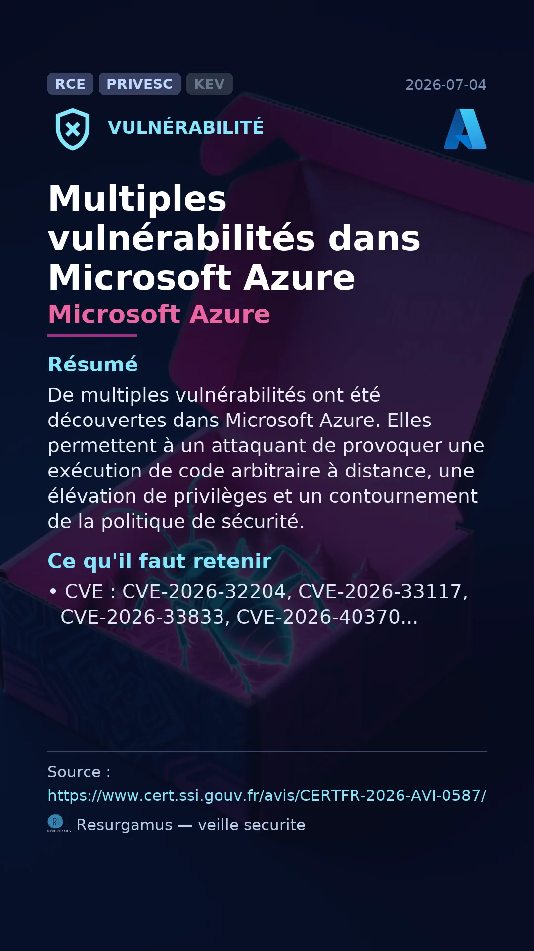 CVE-2026-32204 Microsoft Azure Vulnerability