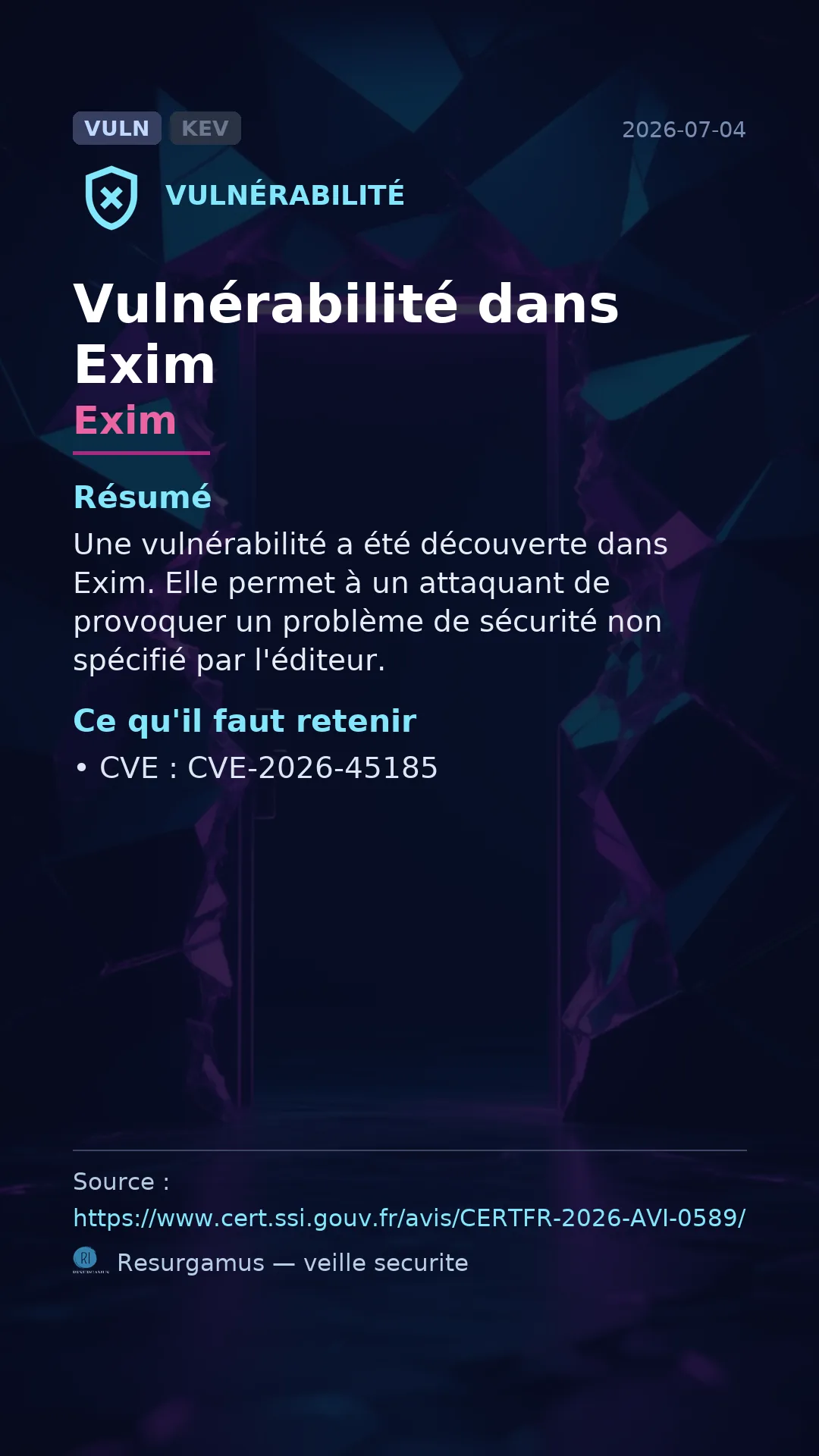 CVE-2026-45185 Exim Vulnerability