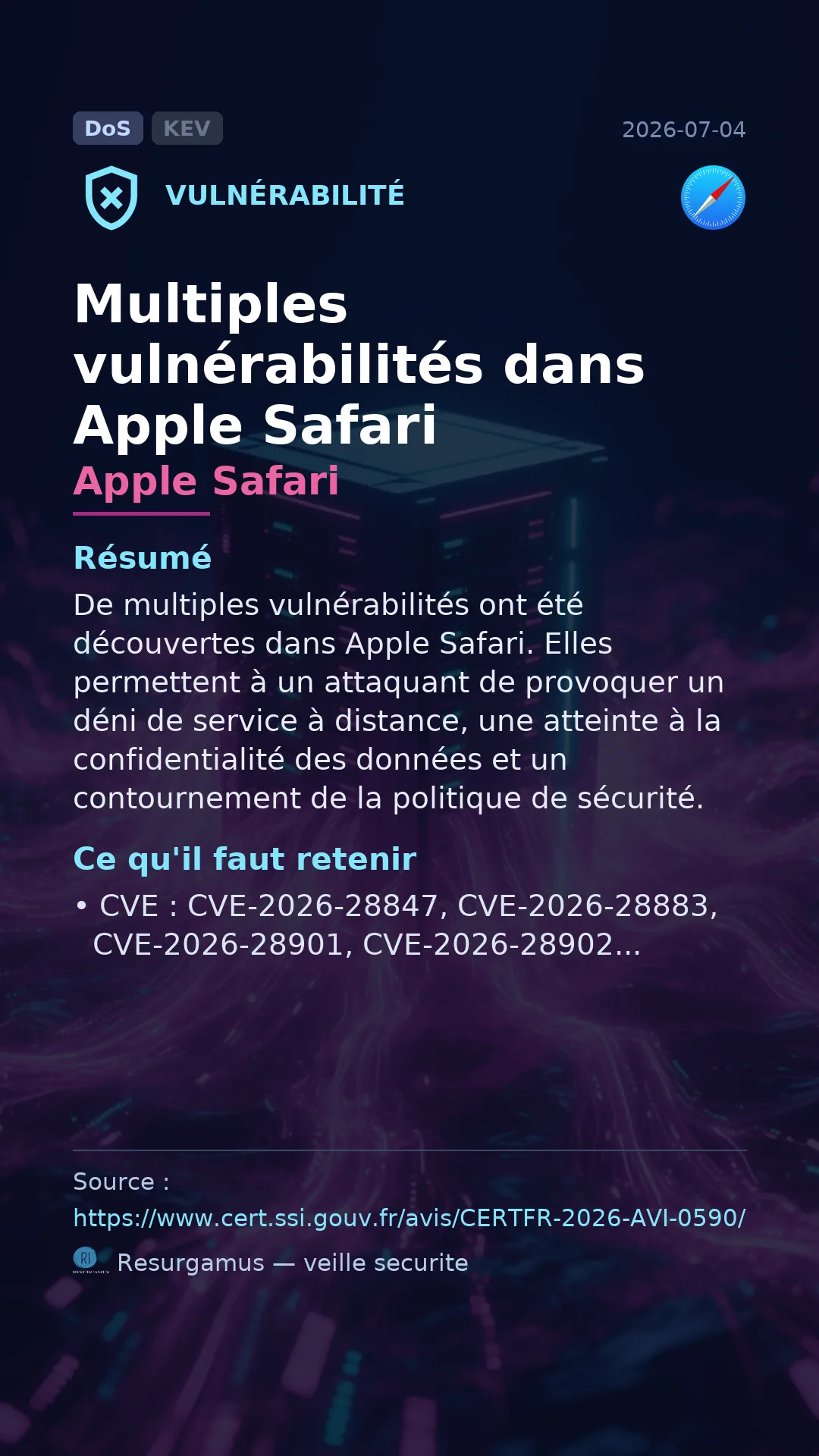 CVE-2026-28847 Apple Safari Vulnerability