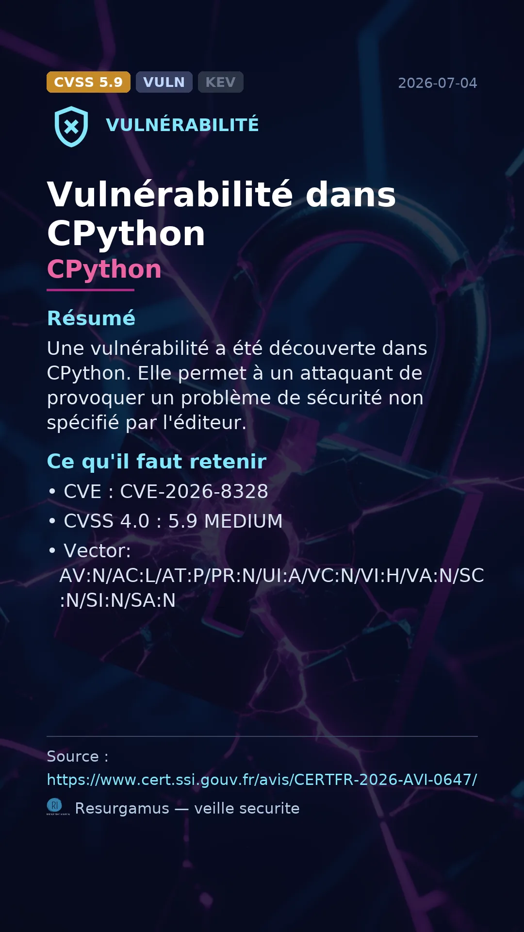 CVE-2026-8328 CPython Vulnerability