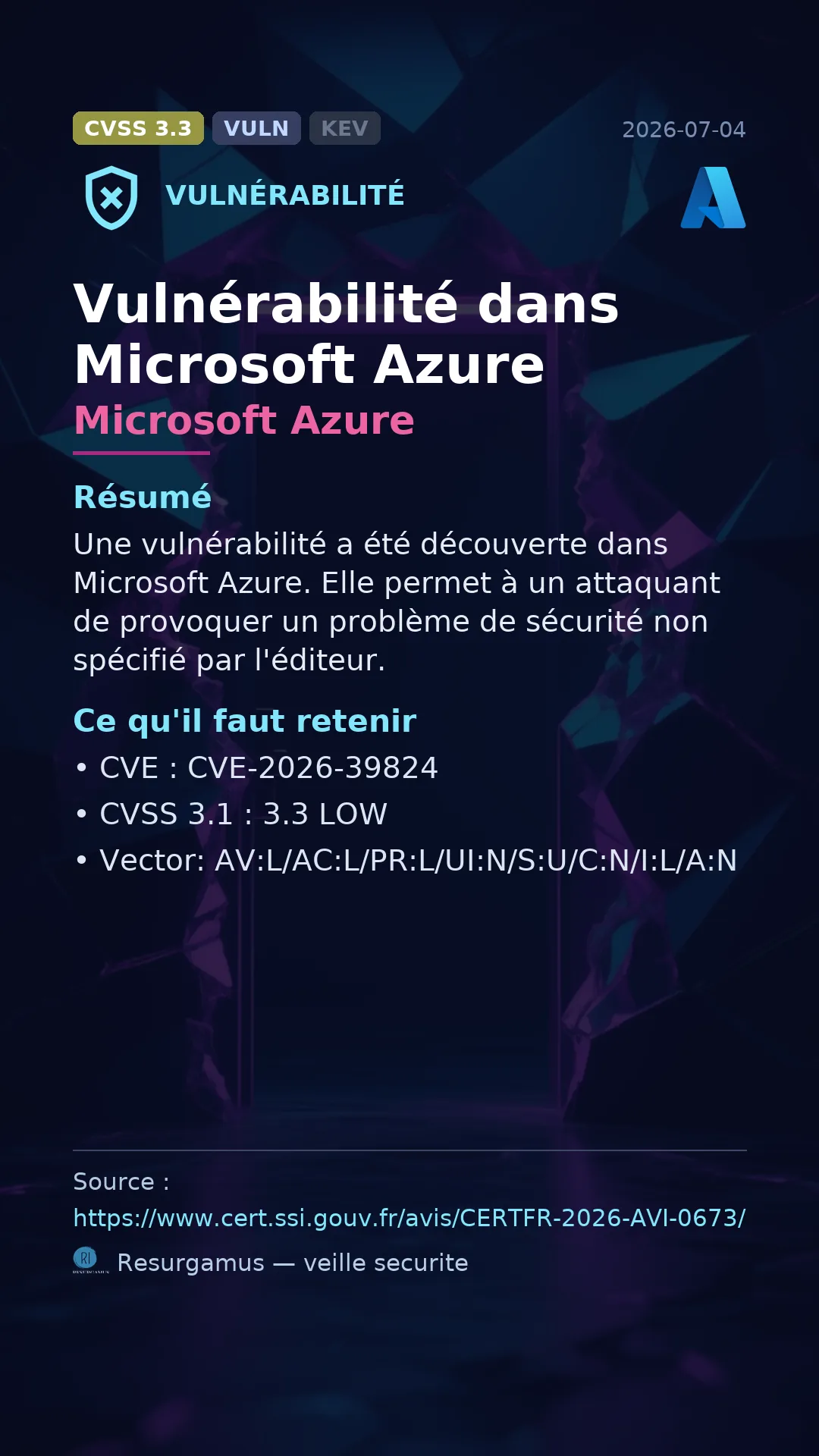 CVE-2026-39824 Microsoft Azure Vulnerability