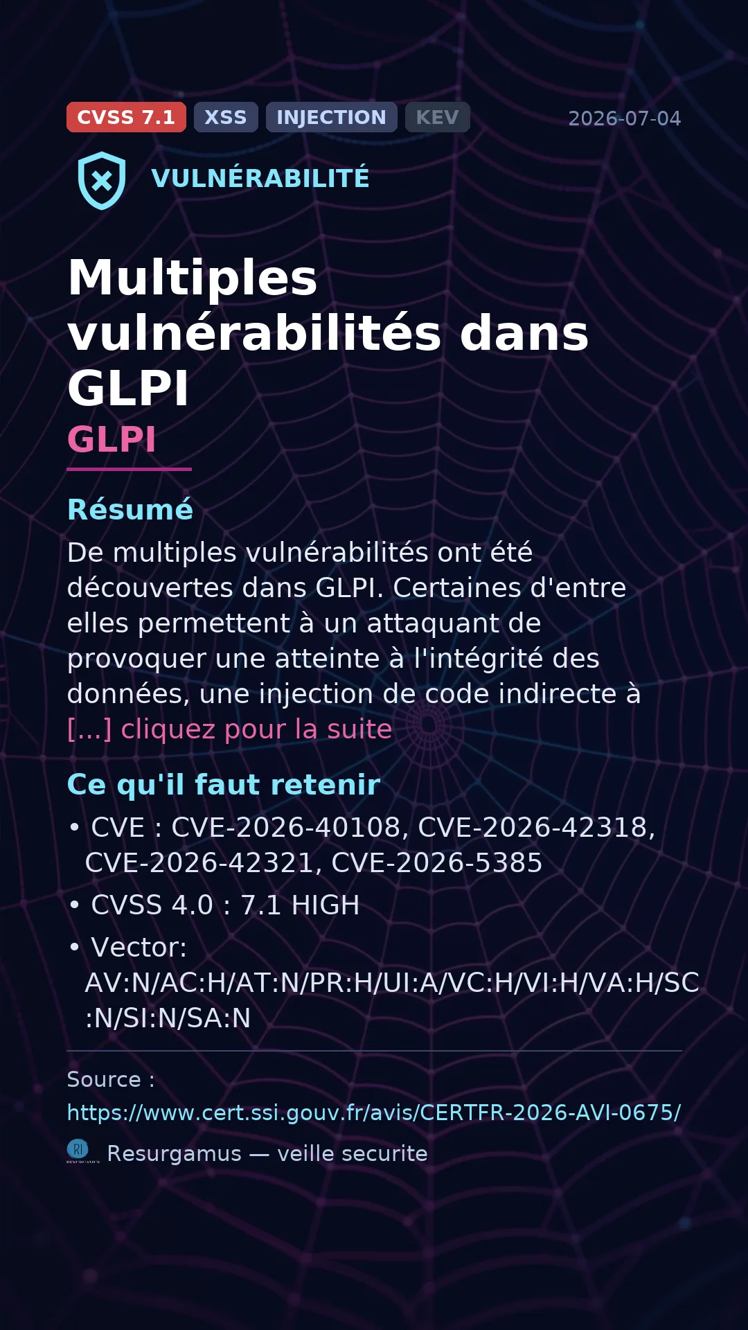 CVE-2026-40108 GLPI Vulnerability