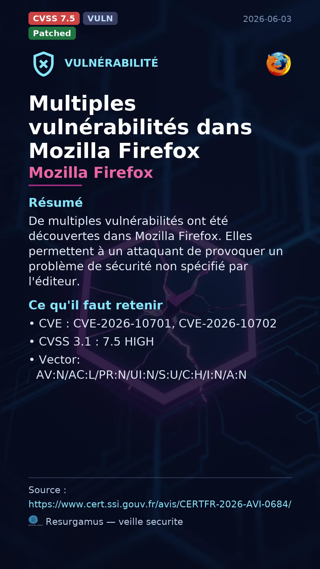 CVE-2026-10701 Mozilla Firefox Vulnerability