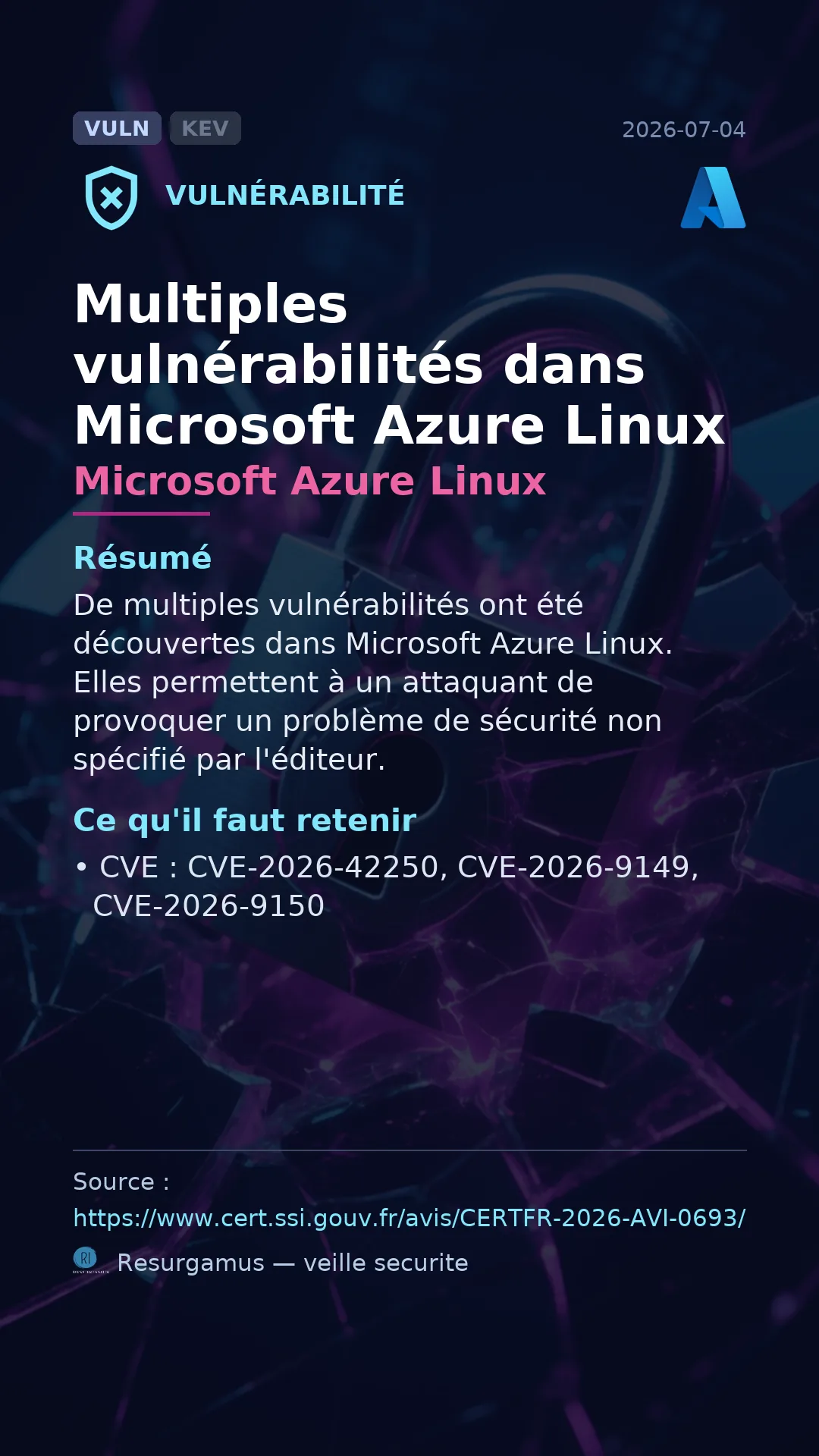 CVE-2026-42250 Microsoft Azure Linux Vulnerability