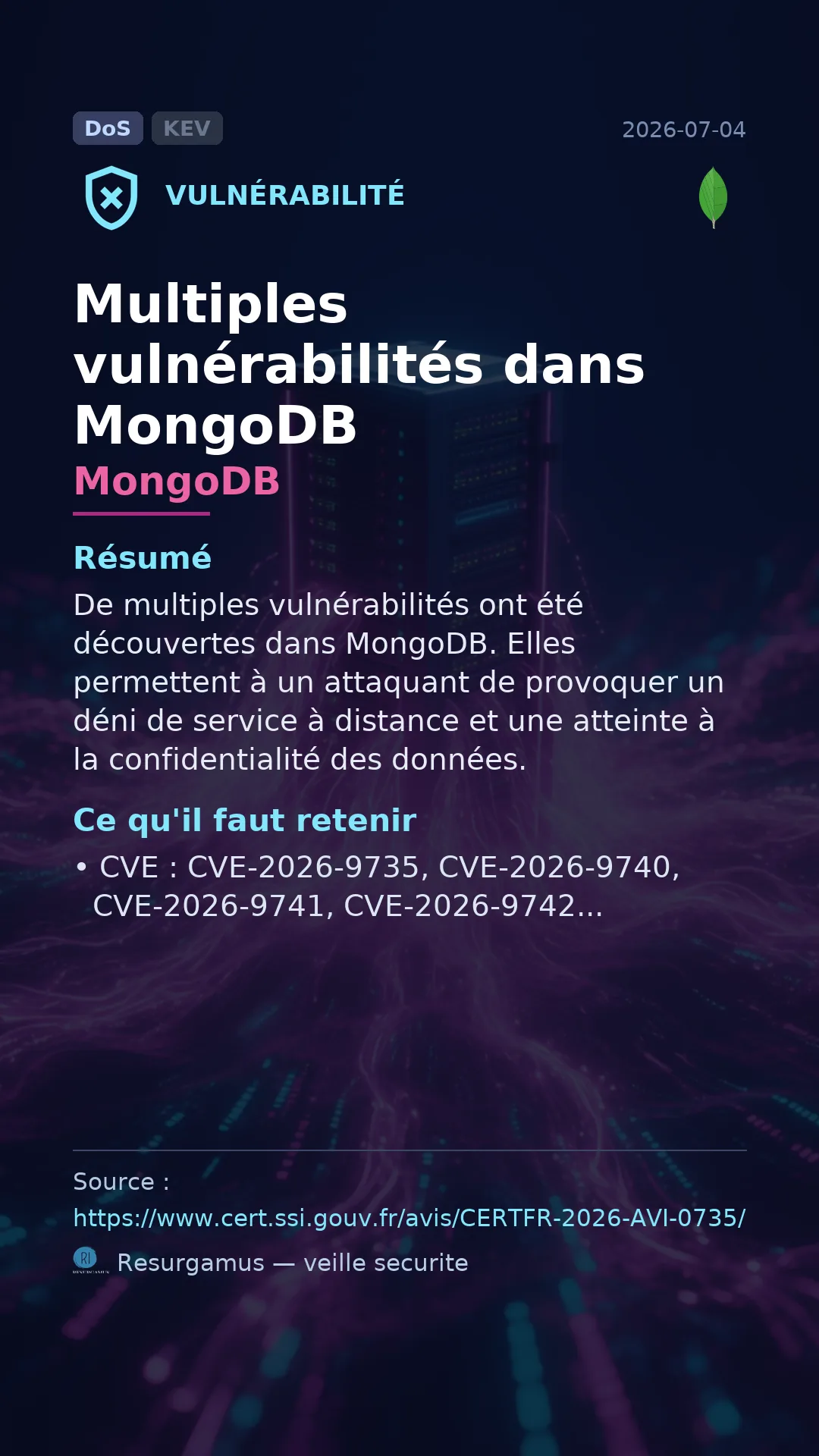 CVE-2026-9735 MongoDB Vulnerability